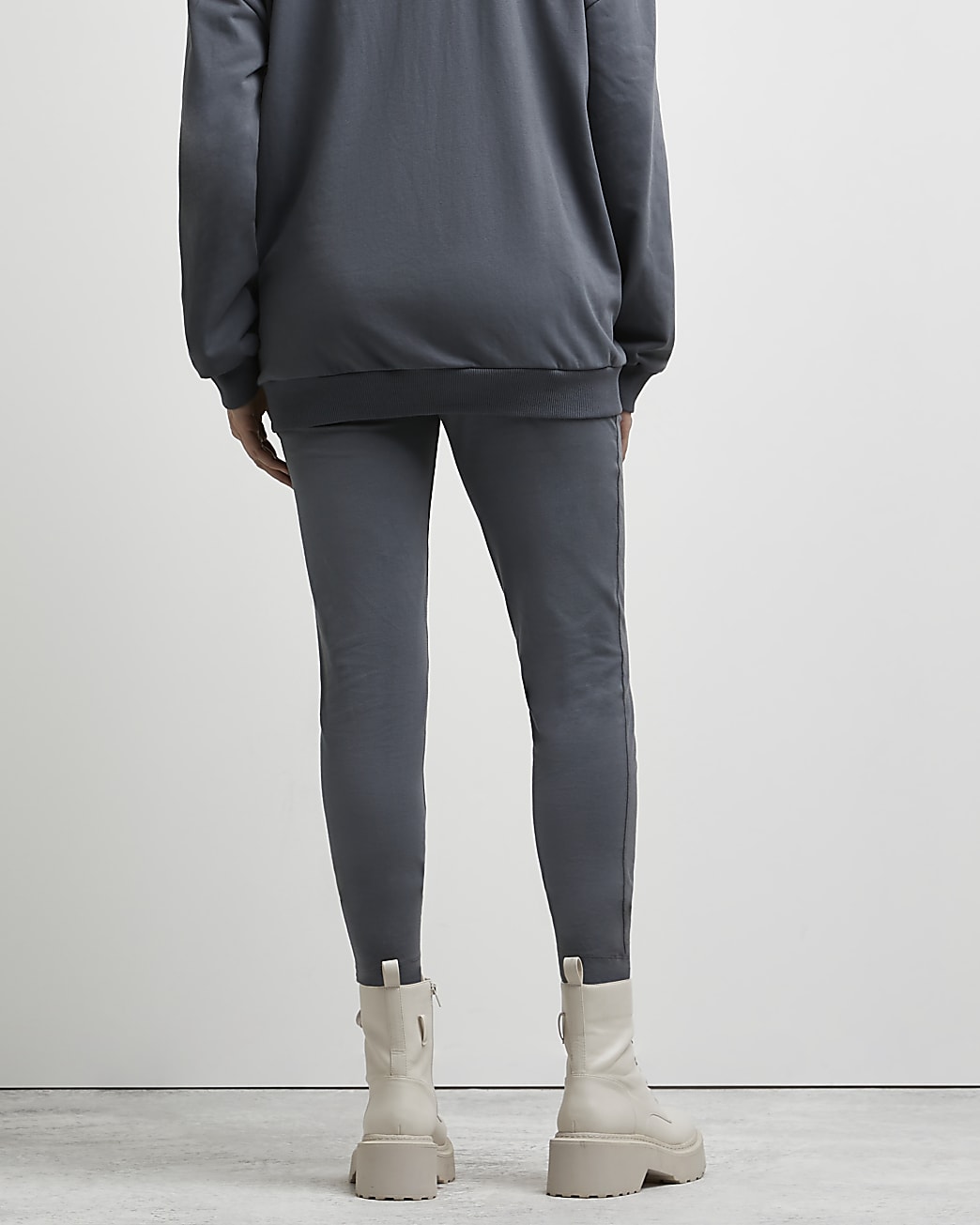 Grey high waisted maternity leggings