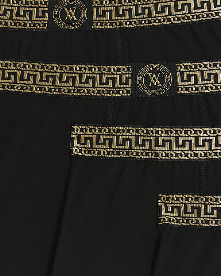 Black geometric multipack of 4 trunks