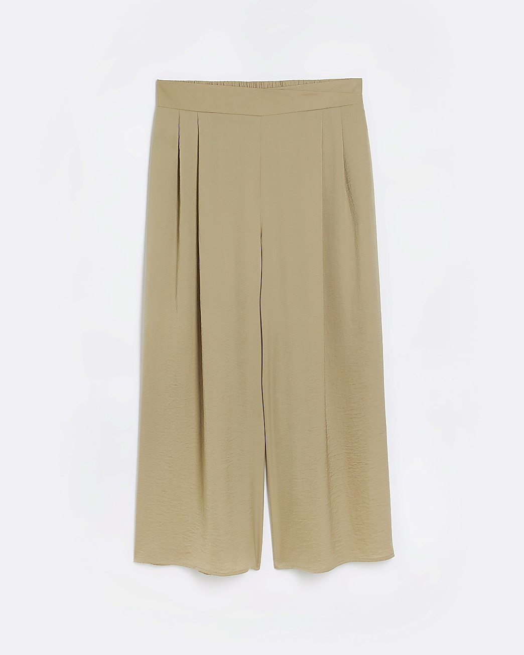 Khaki palazzo wide leg trousers