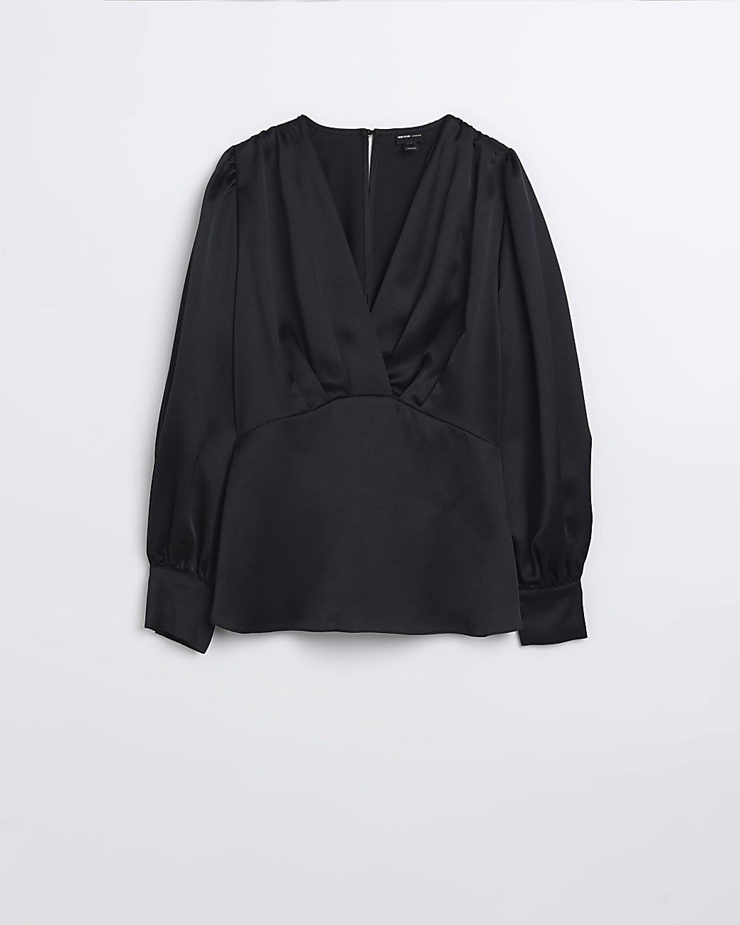 Black long sleeve v neck blouse