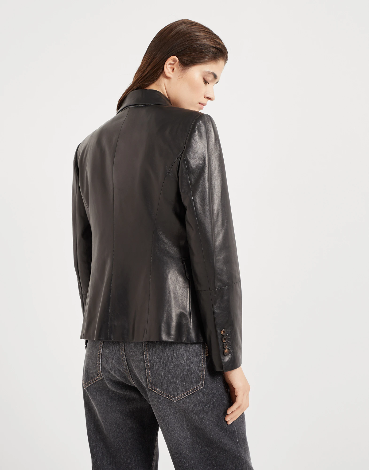 Nappa leather blazer