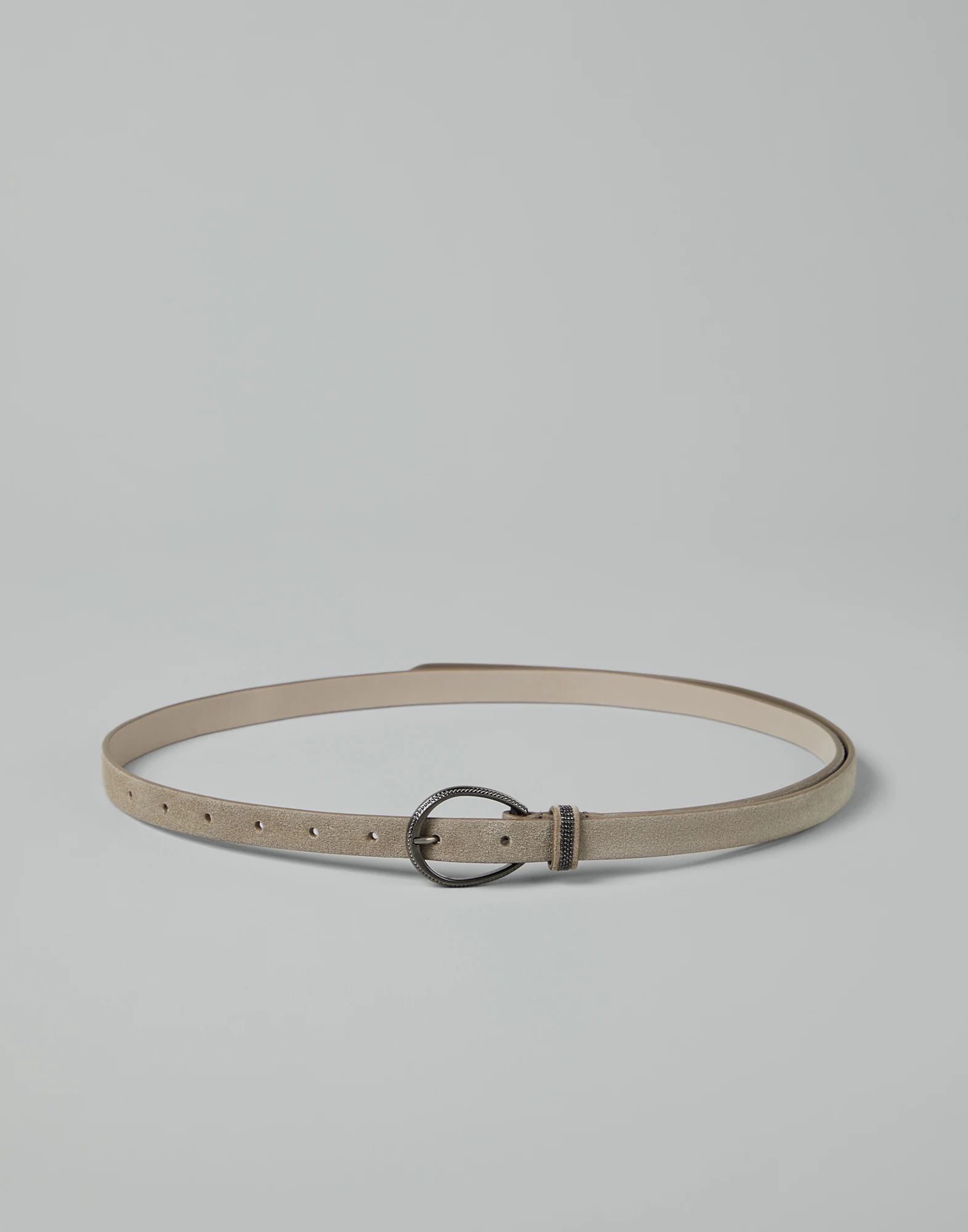 Suede belt with monili