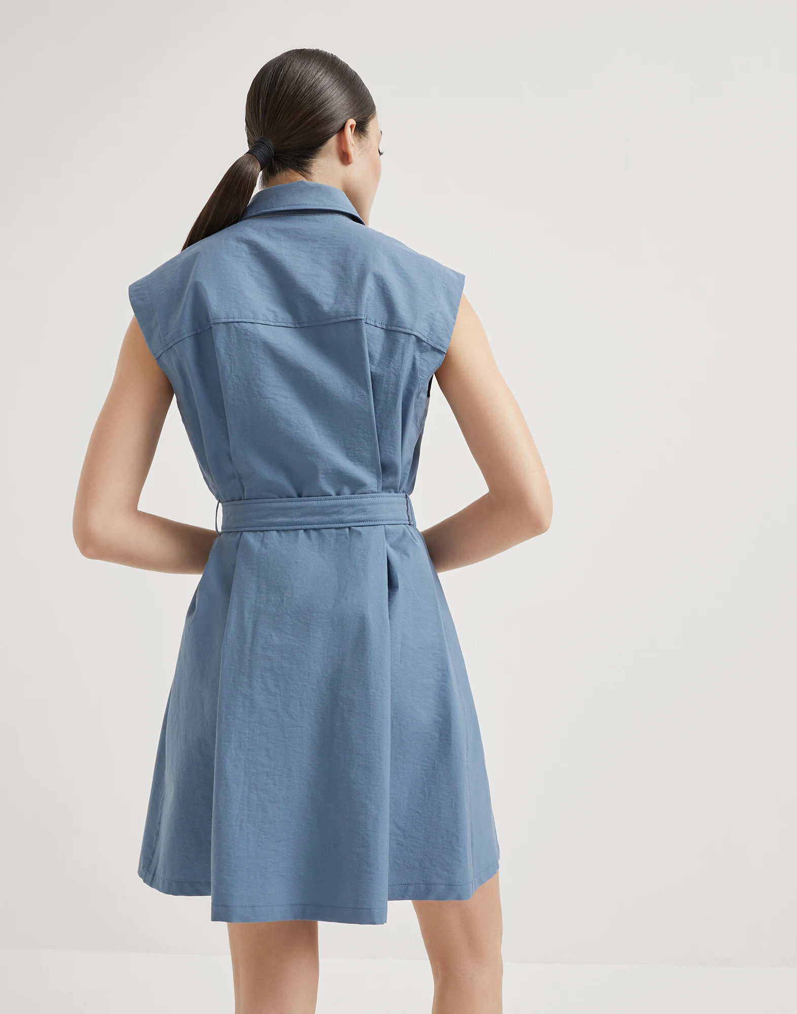 Mini Chemisier dress with monili