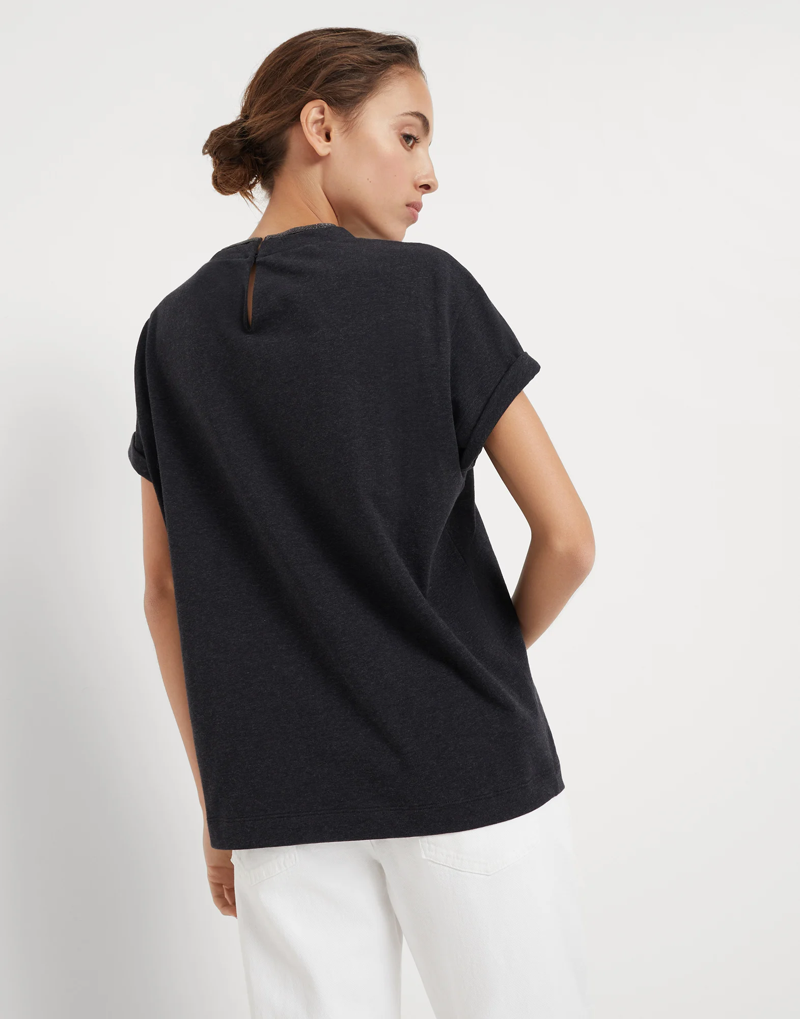 T-shirt with Precious Faux Layering