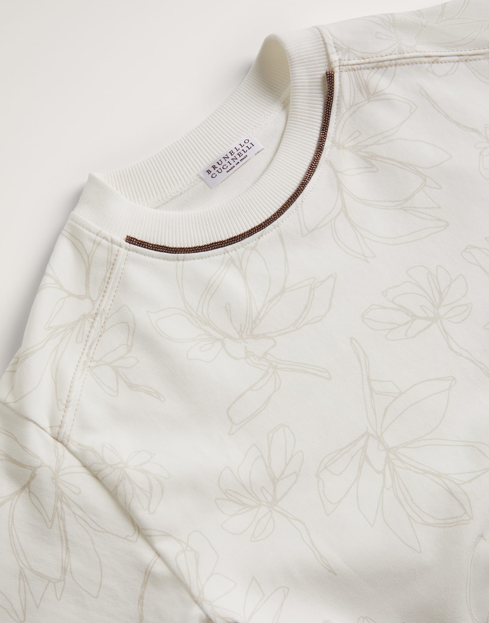 Flower doodle comfort cotton sweatshirt with monili