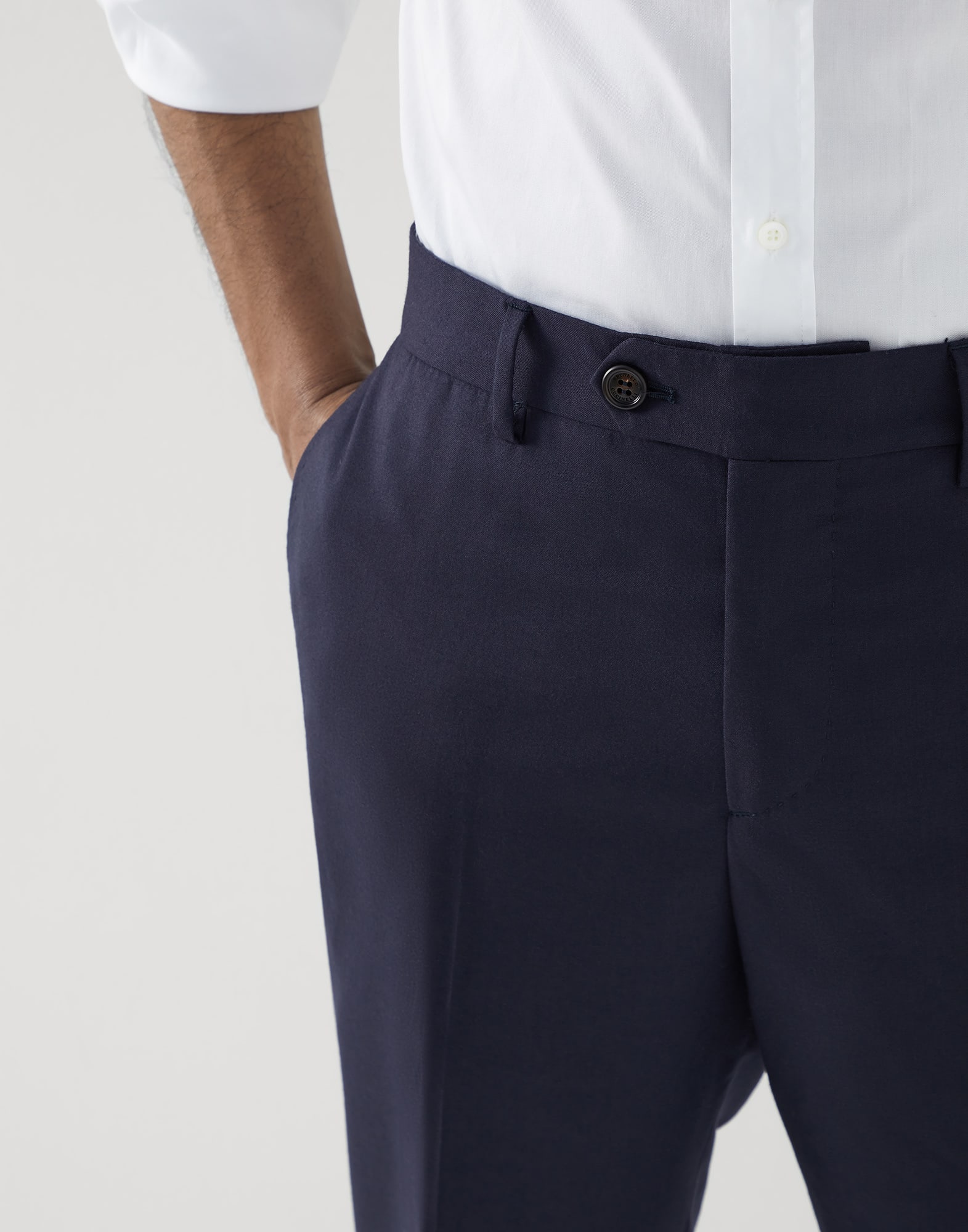 Lightweight cashmere formal fit trousers