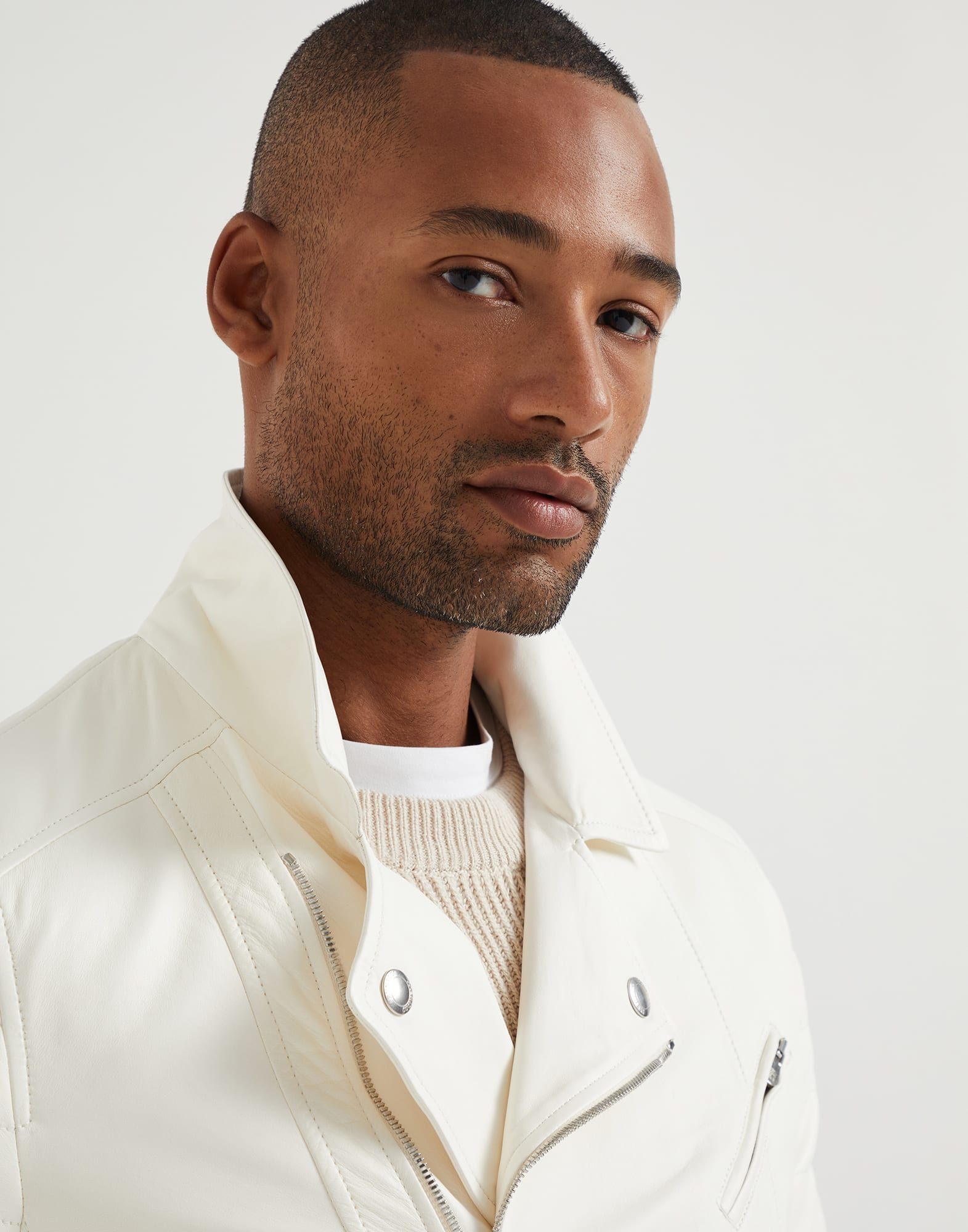 Nappa leather biker jacket