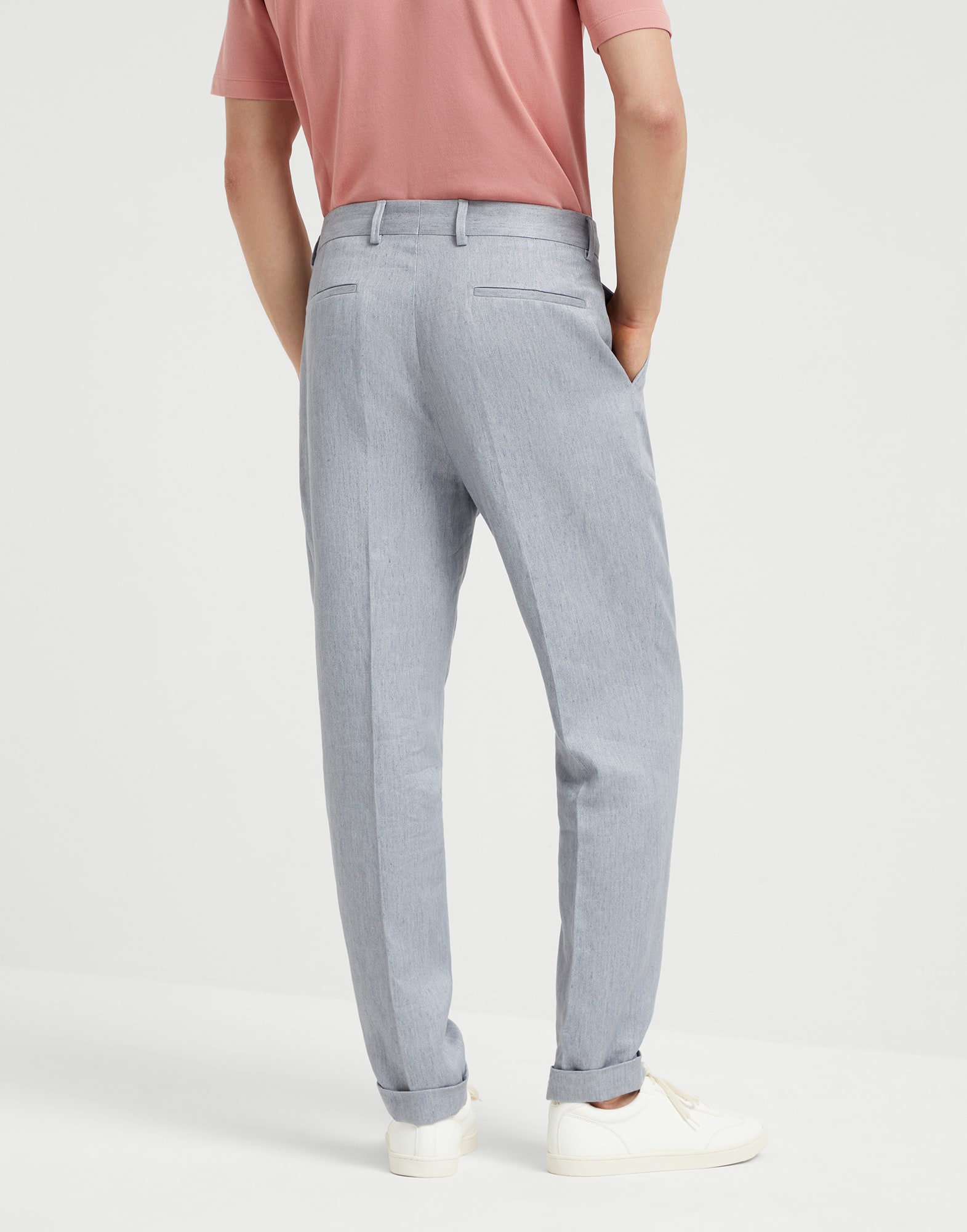 Linen denim trousers