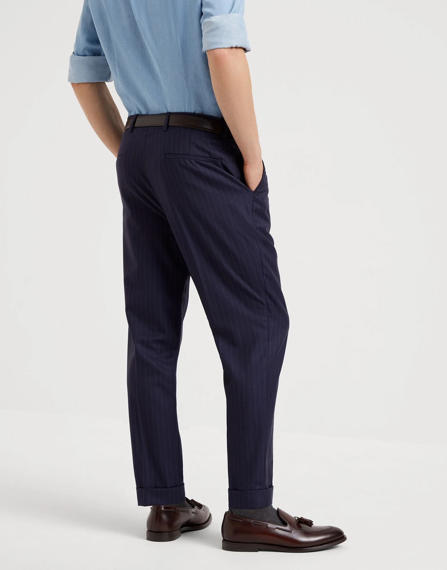 Chalk stripe trousers