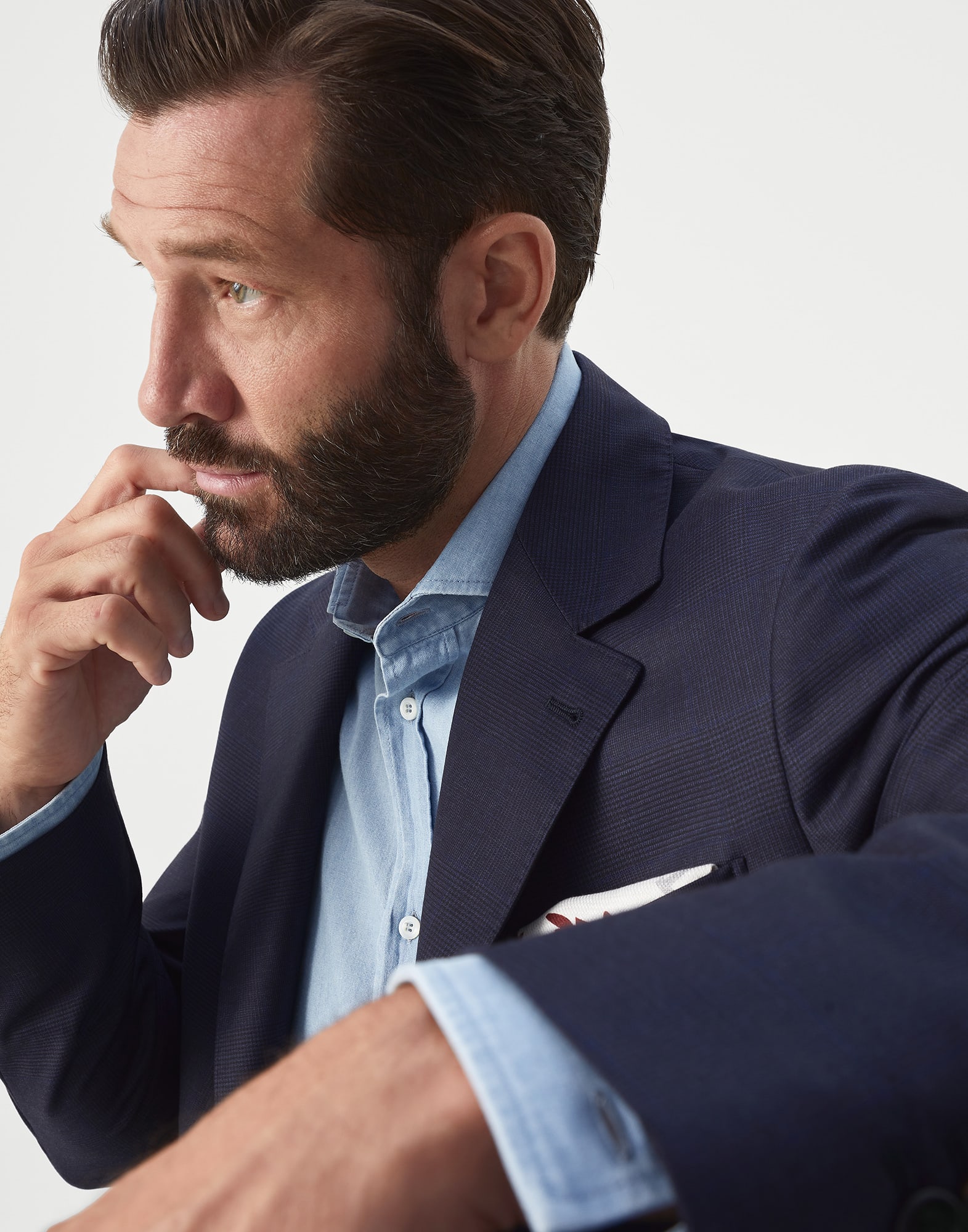 Virgin wool Prince of Wales blazer
