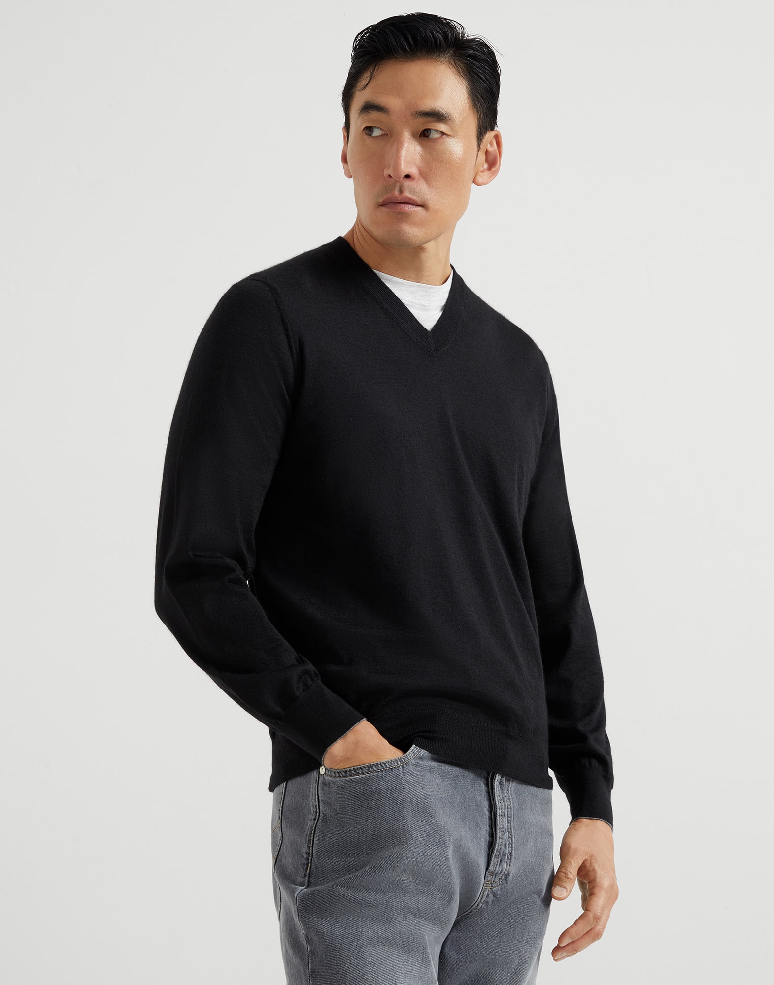Cashmere and silk sweater
