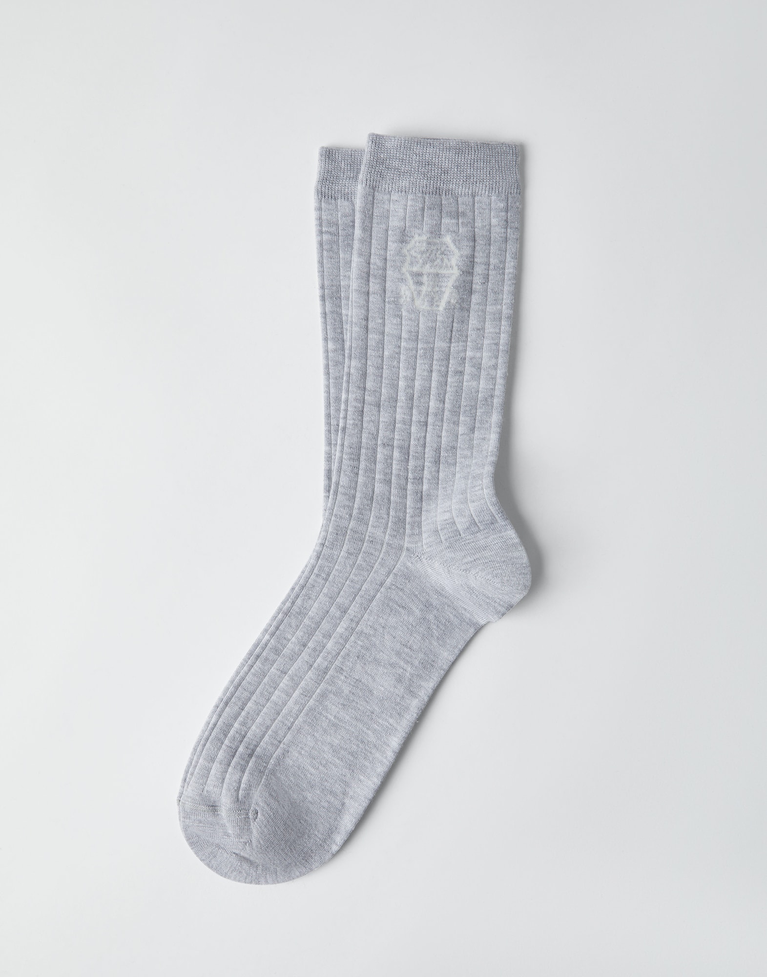 Cotton chalk stripe effect socks with logo