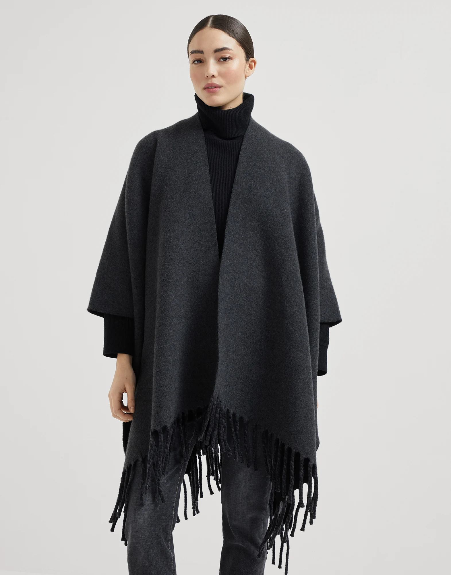 Double knit poncho