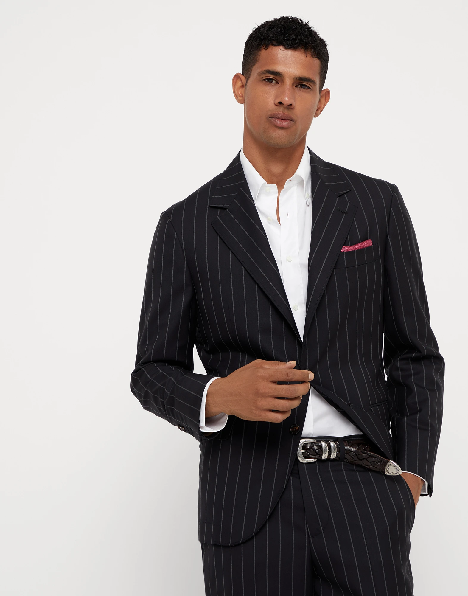 Wide chalk stripe blazer