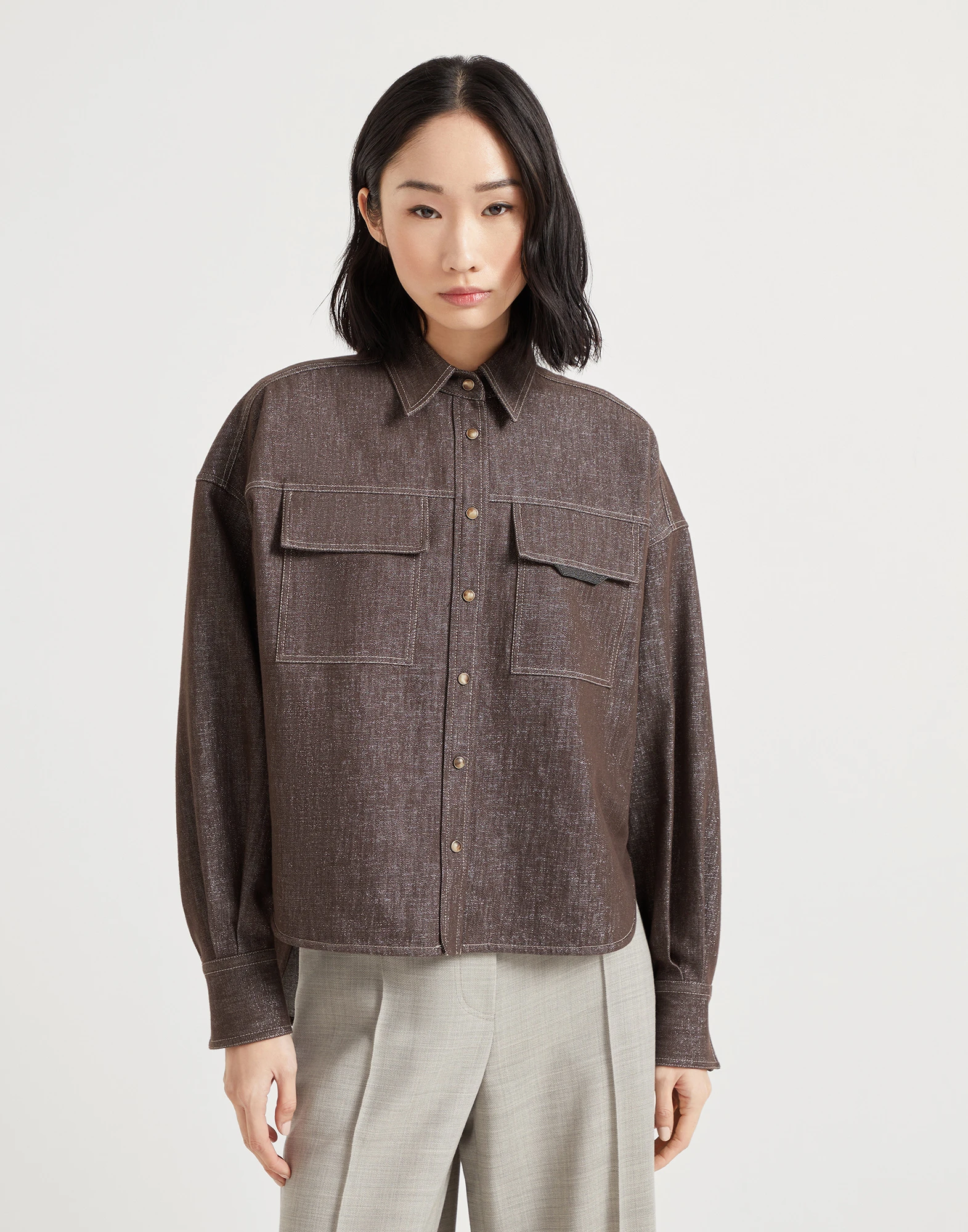 Sparkling no-fade denim shirt