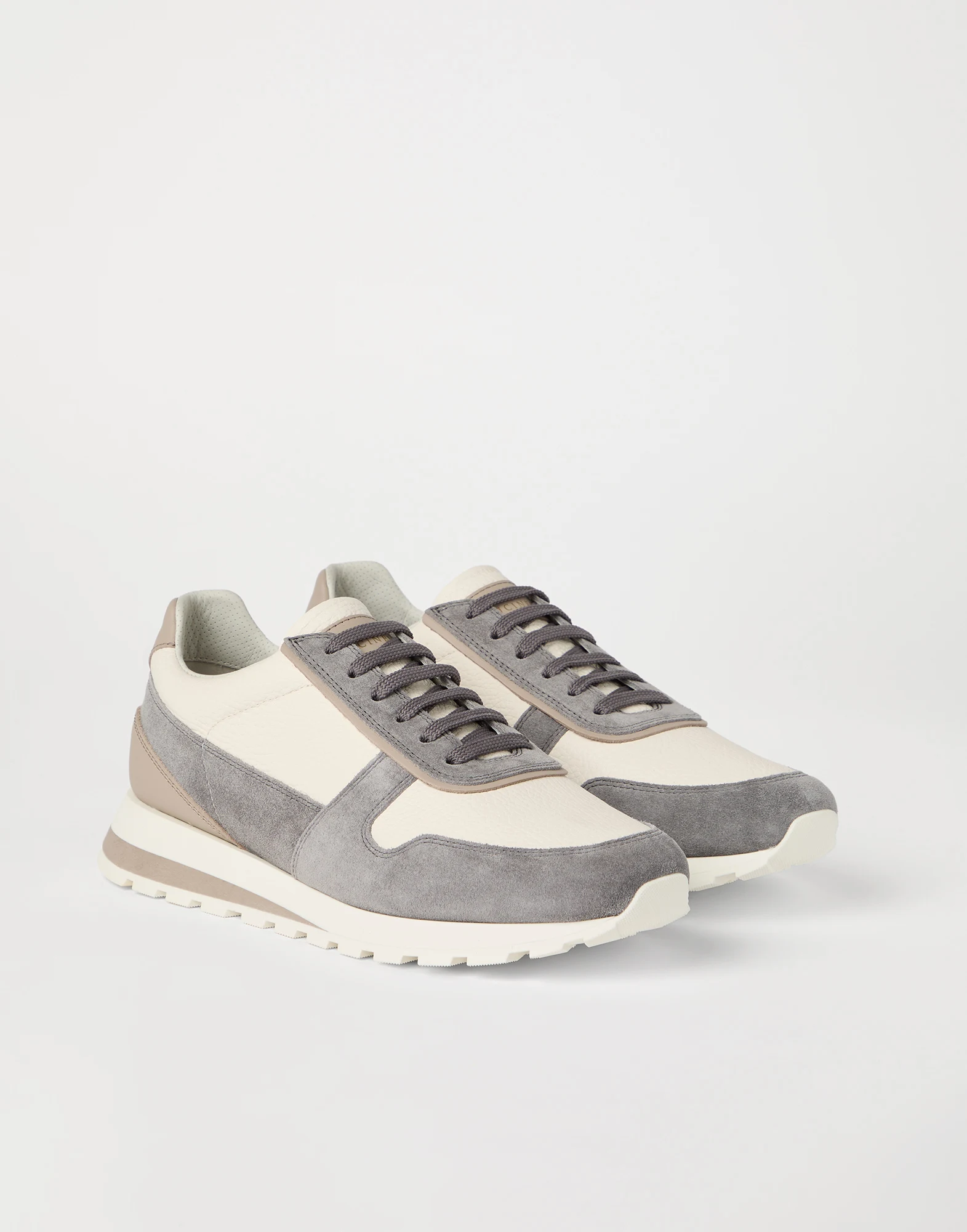 Calfskin and suede runners