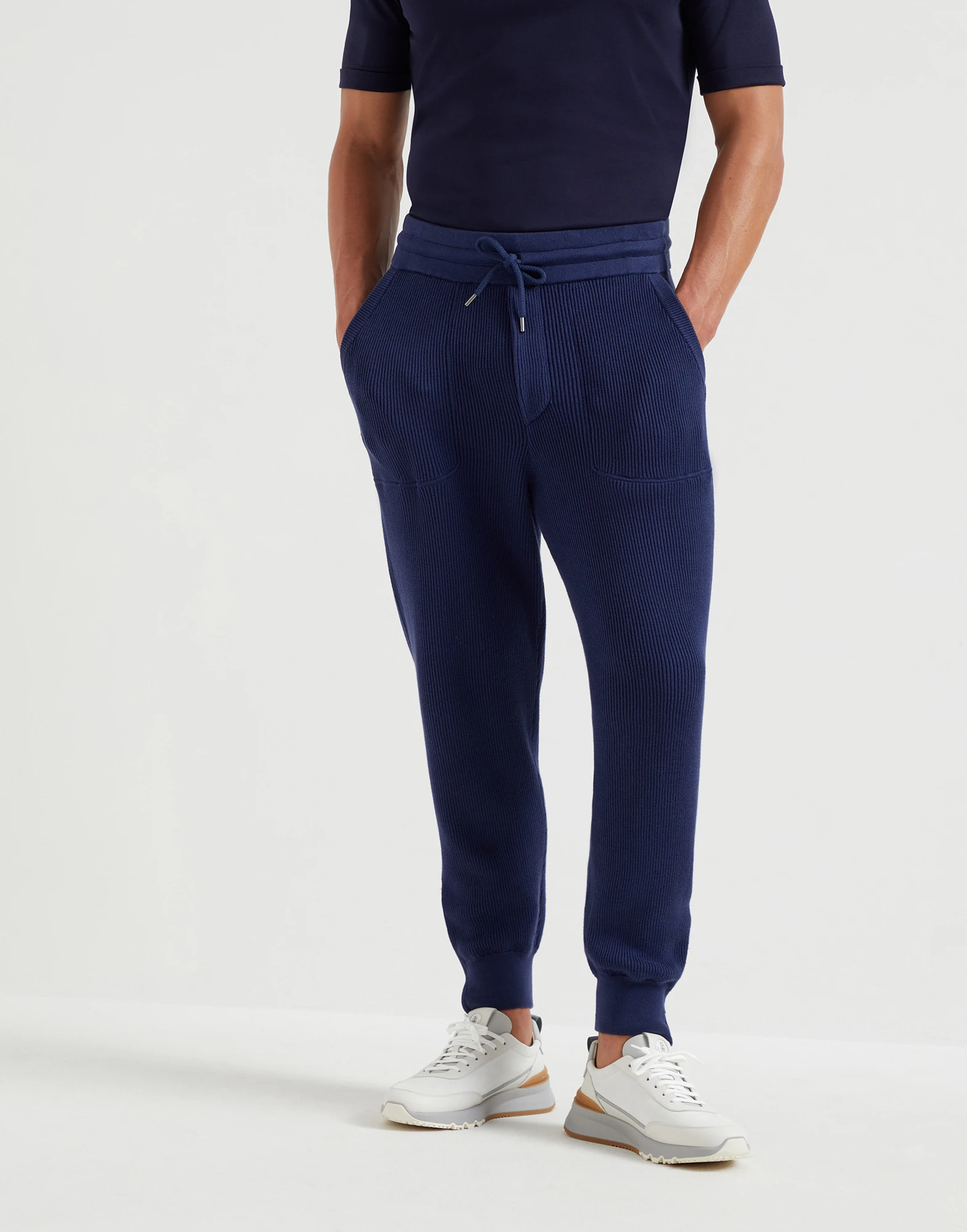 Cotton knit trousers