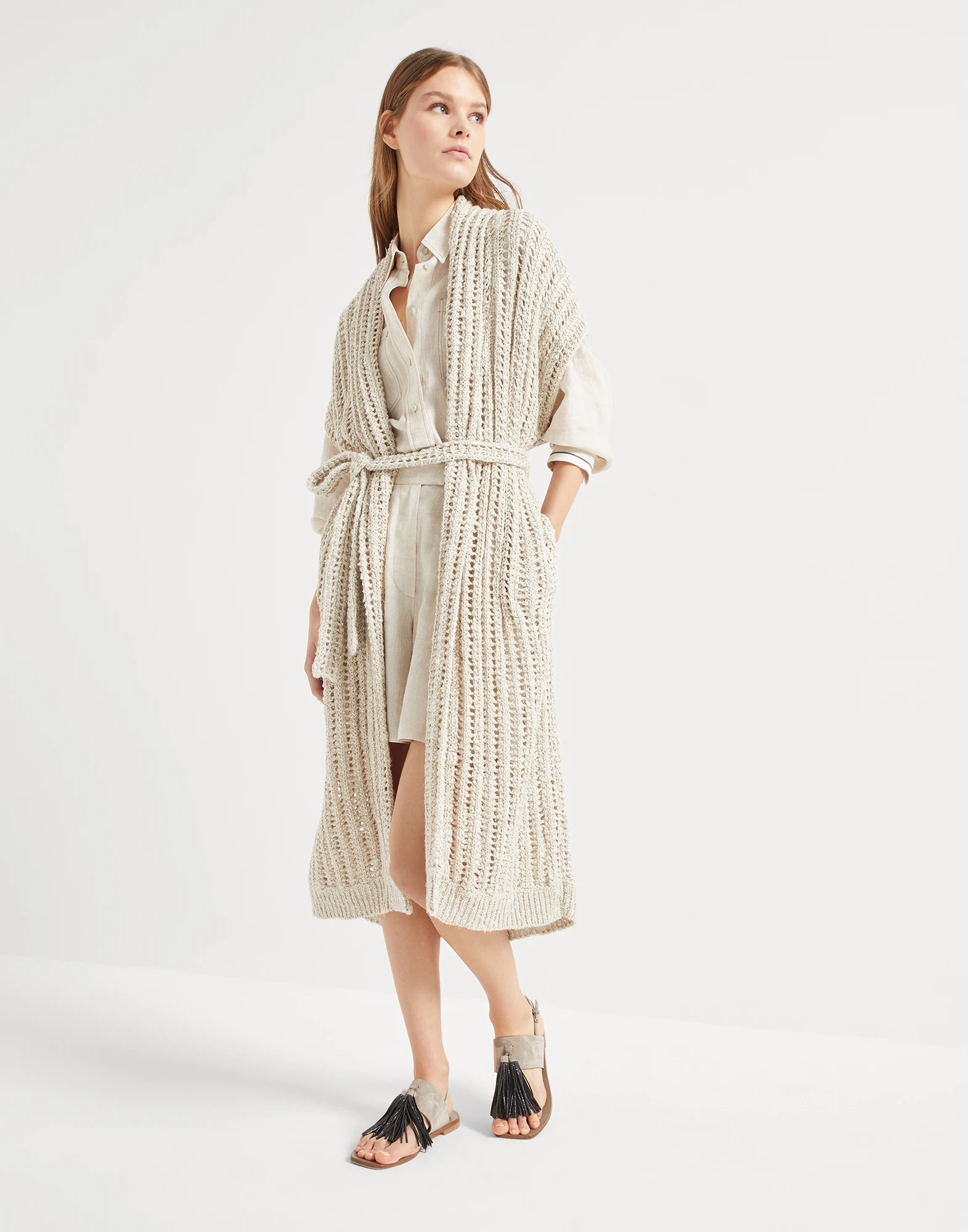 Dazzling long cardigan