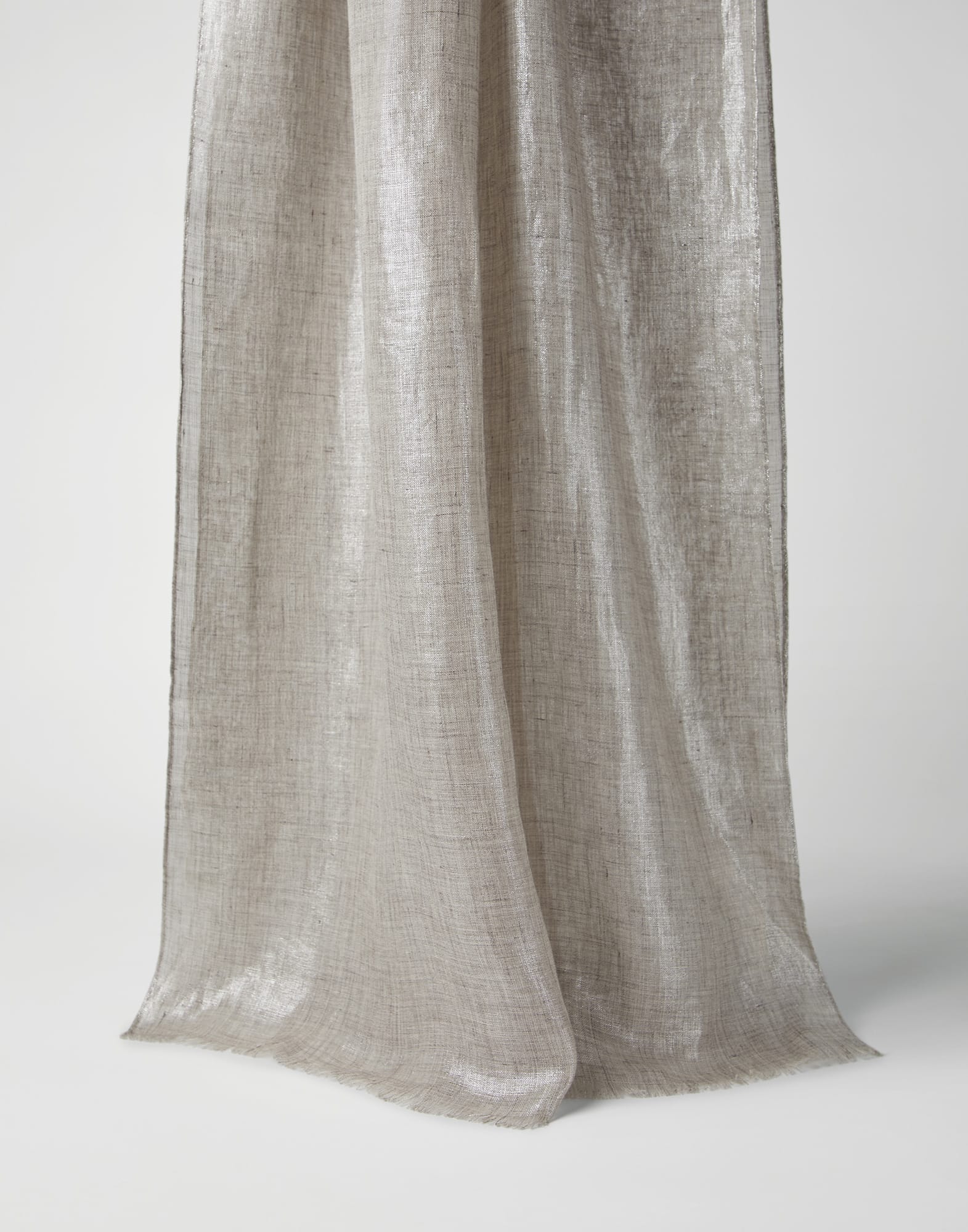 Lame linen scarf