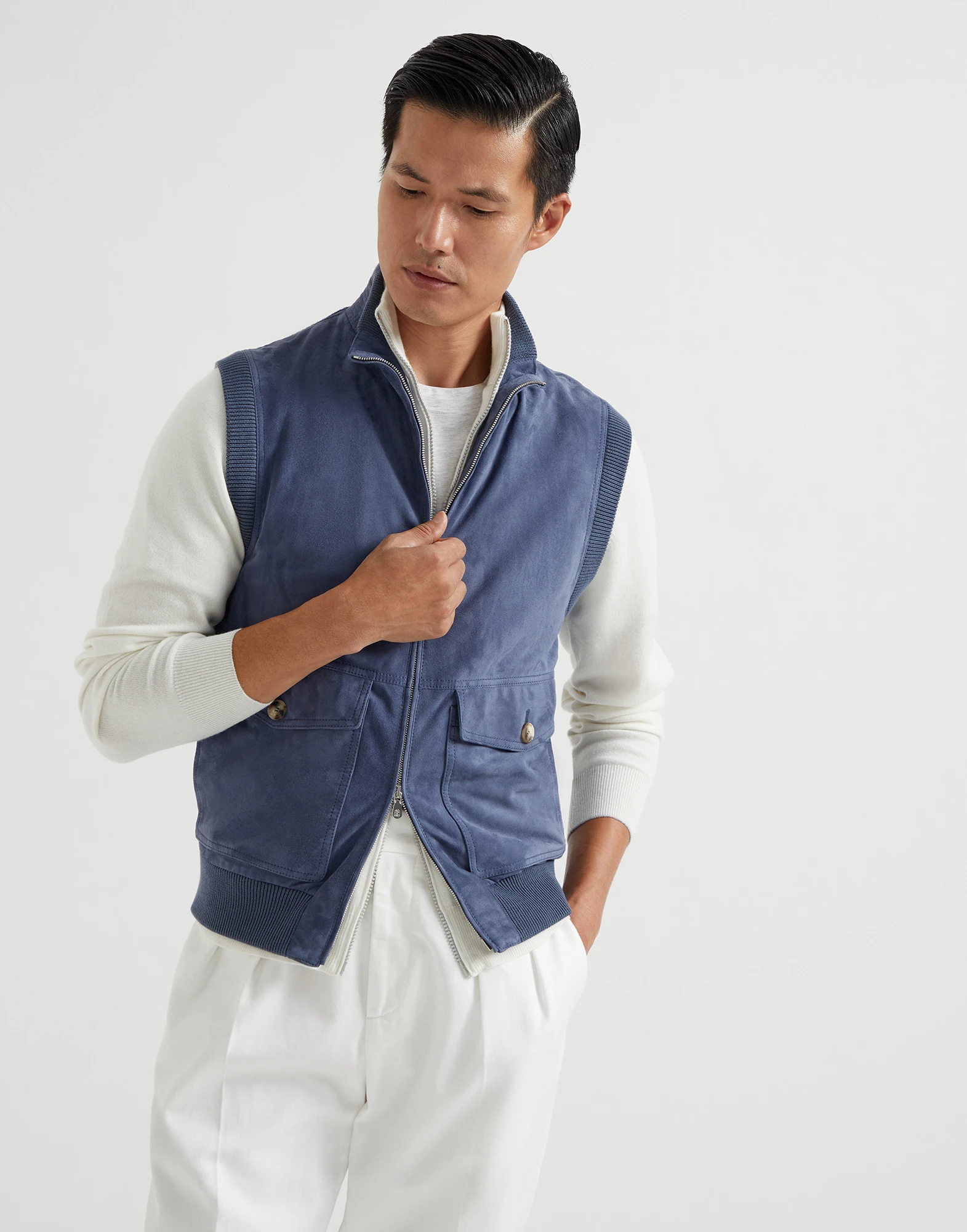 Suede vest