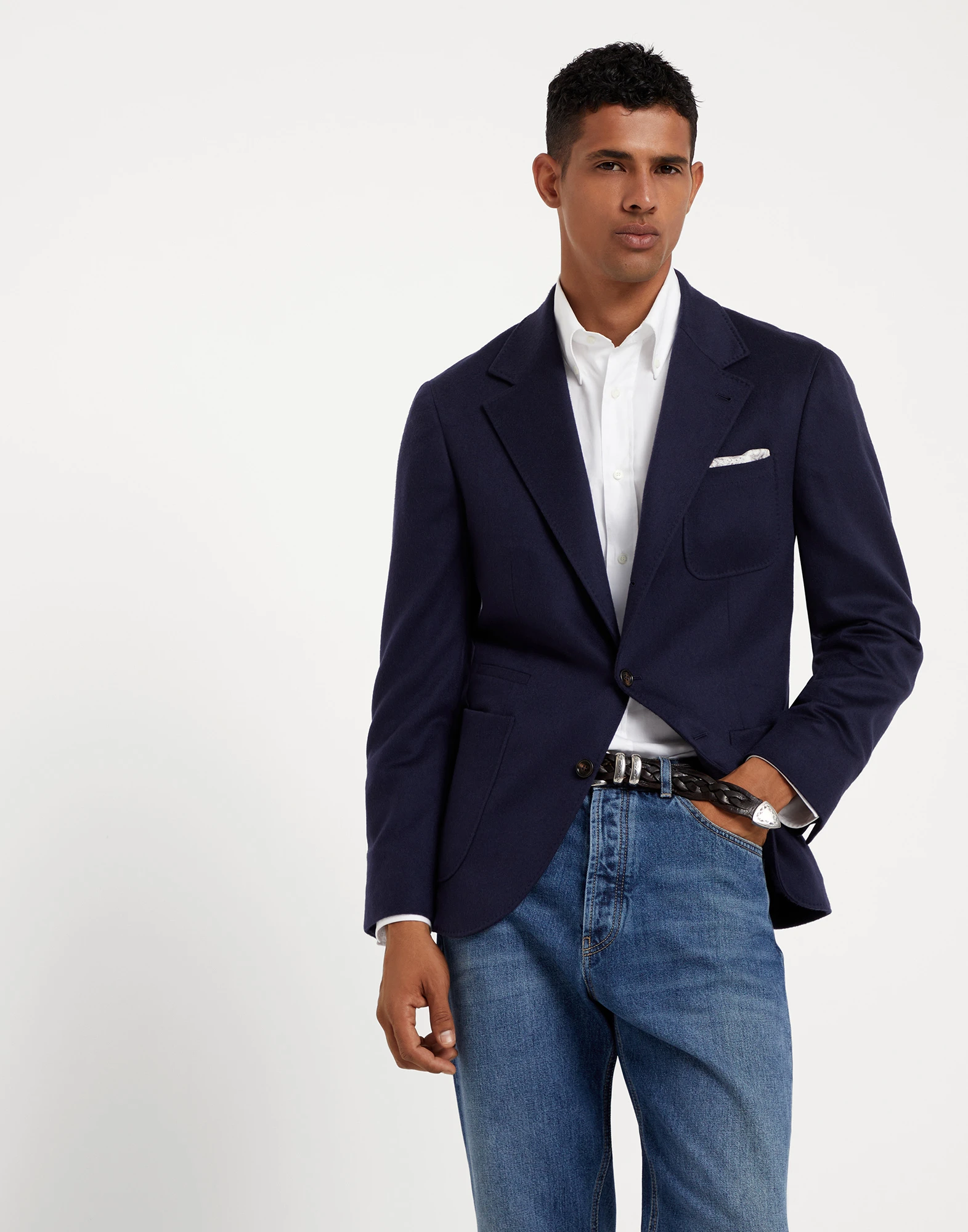 Cashmere and vicu?a blazer