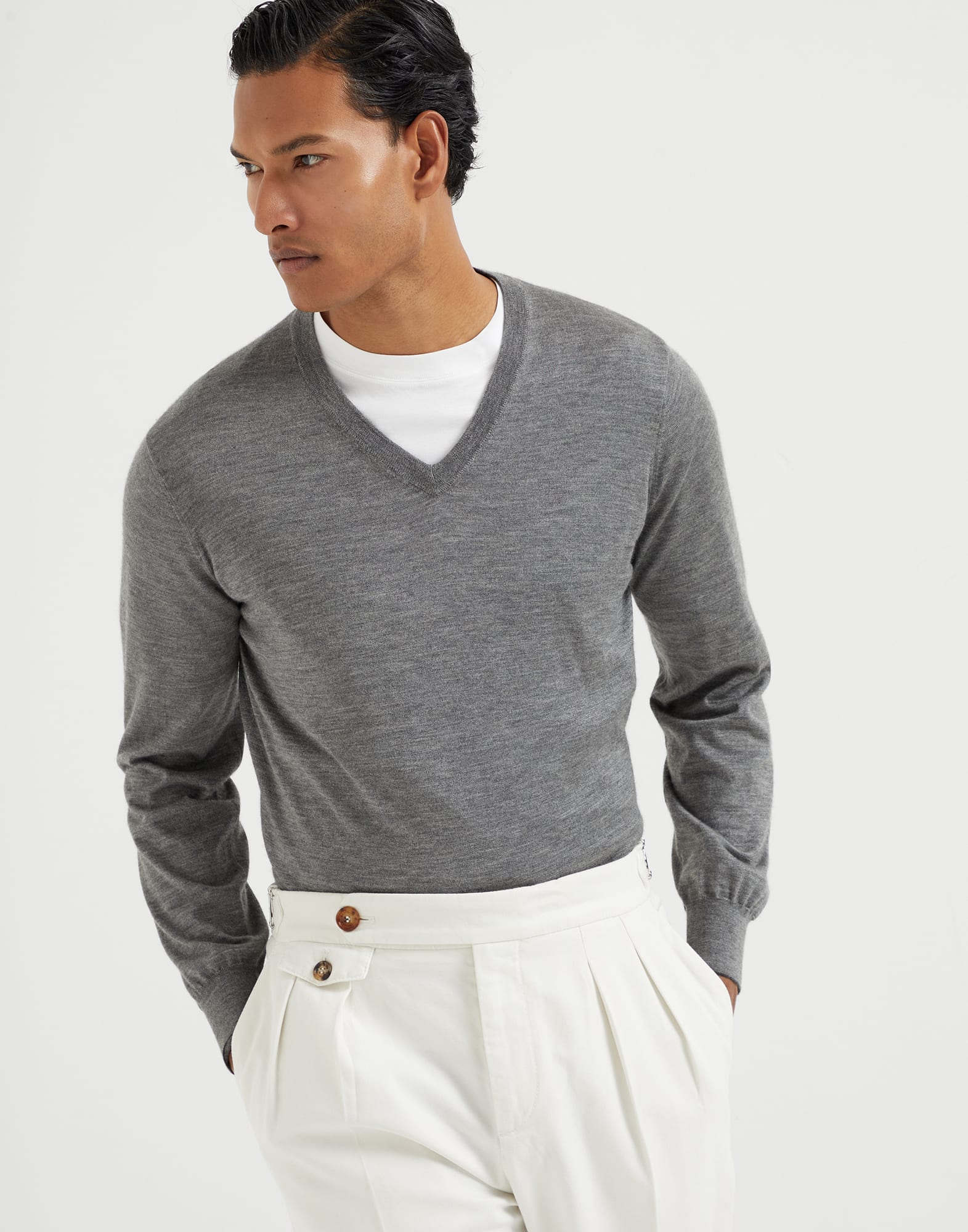 Cashmere and silk sweater