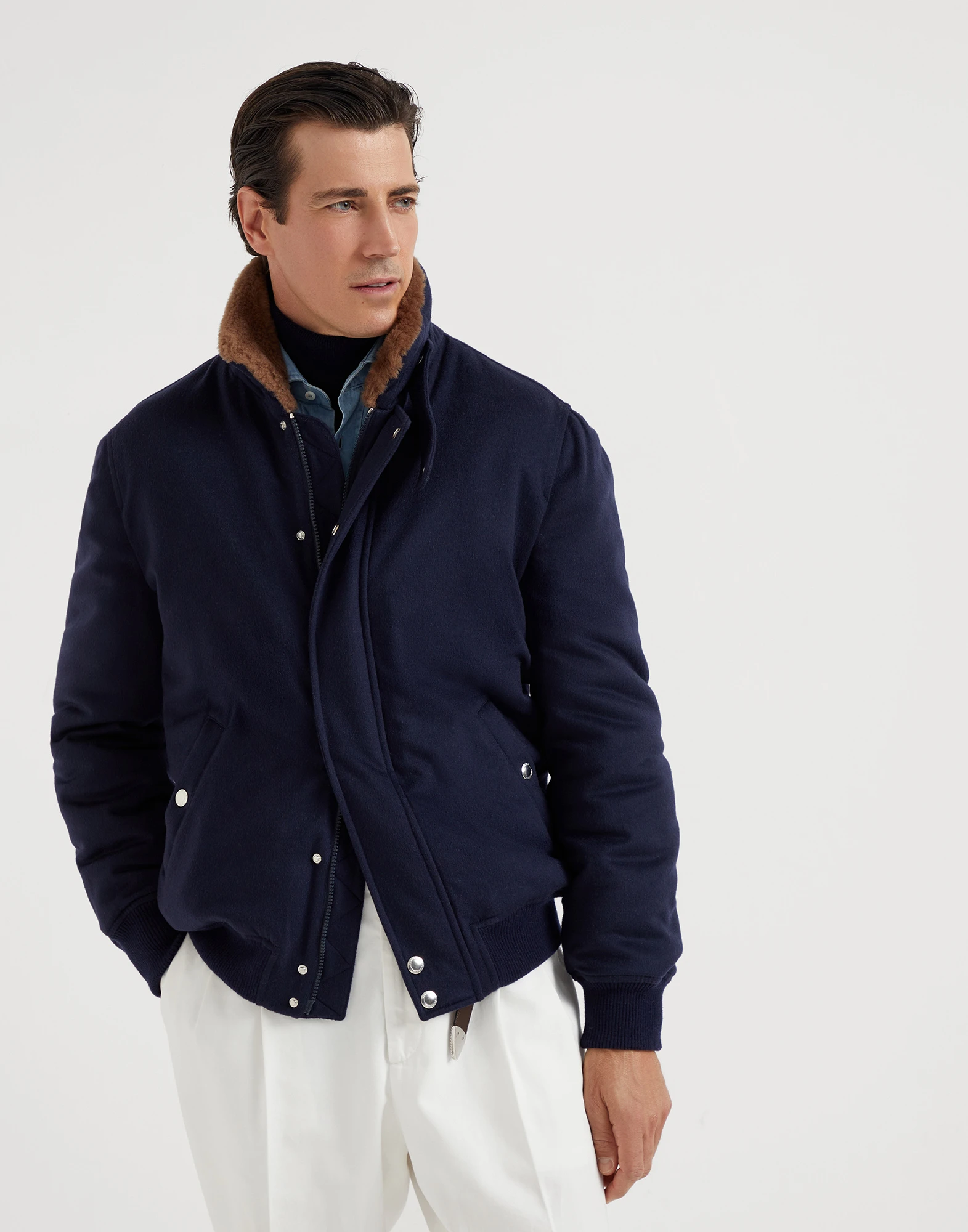 Cashmere and vicu?a jacket