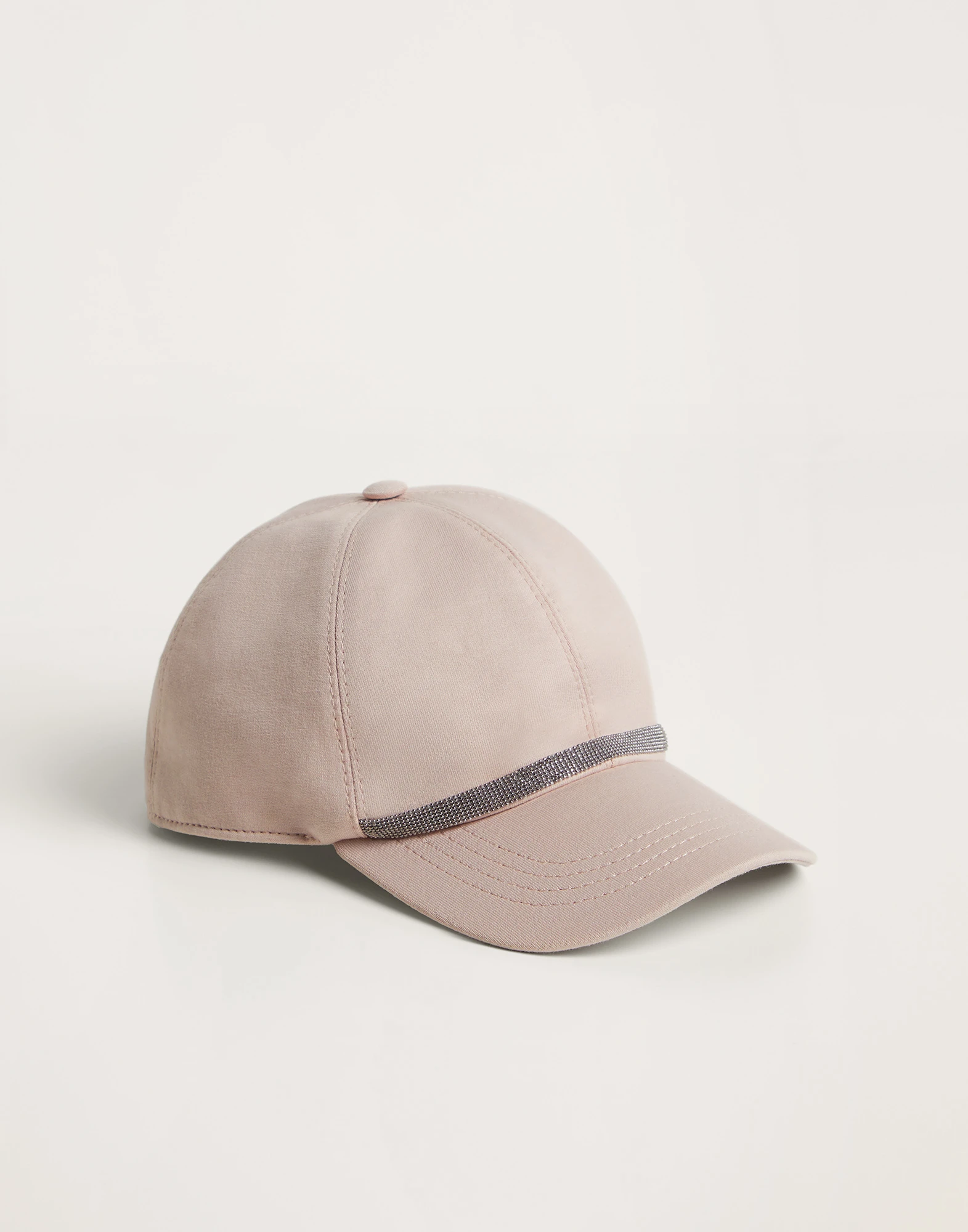 Comfort cotton lightweight French terry baseball cap with monili