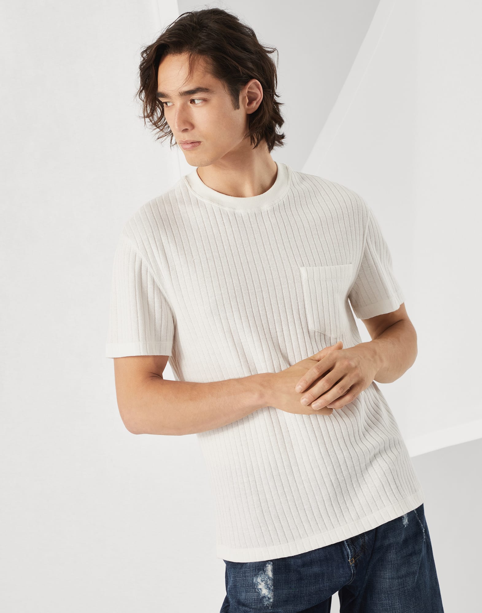 Ribbed jersey T-shirt