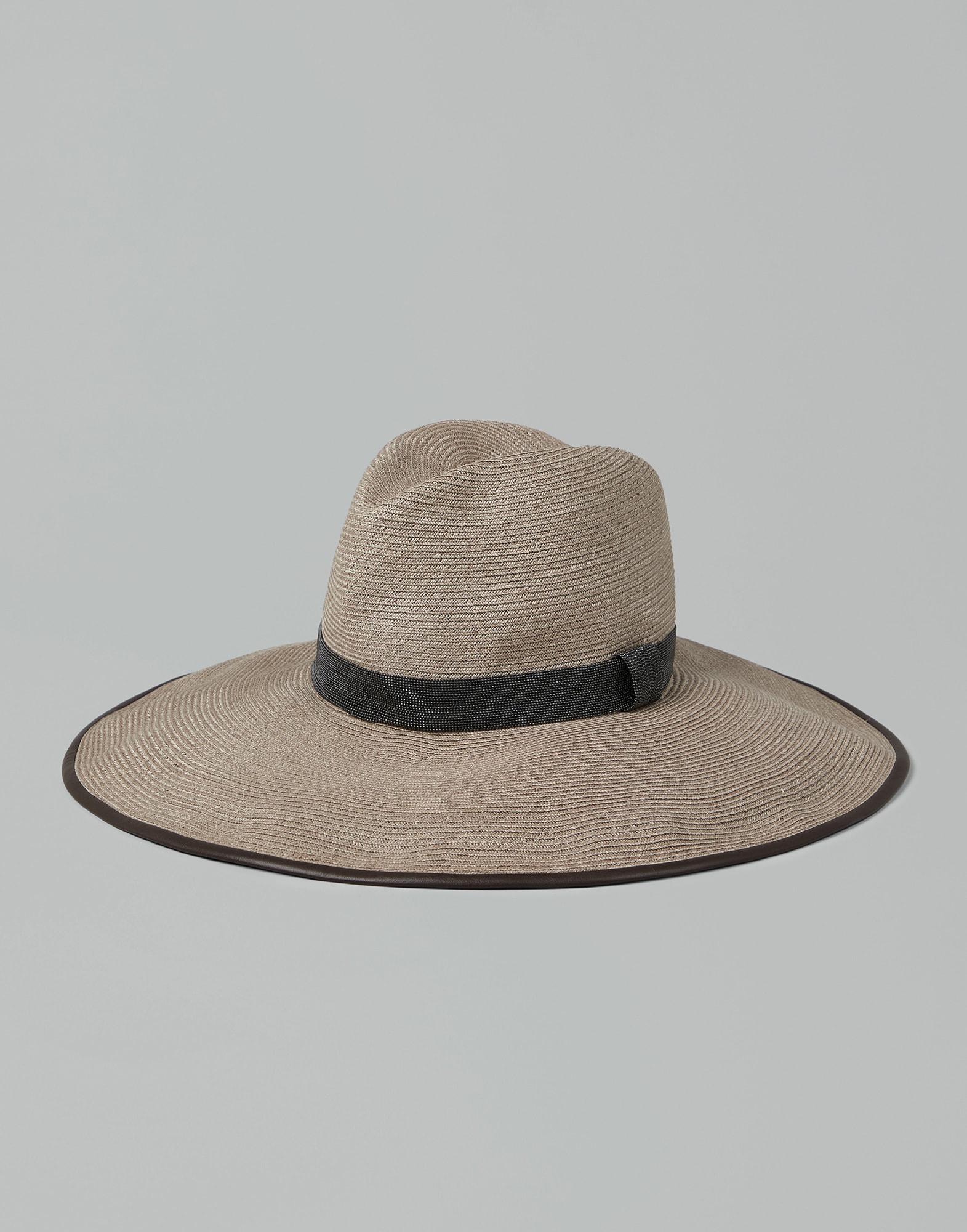 Hemp and cotton fedora with precious band