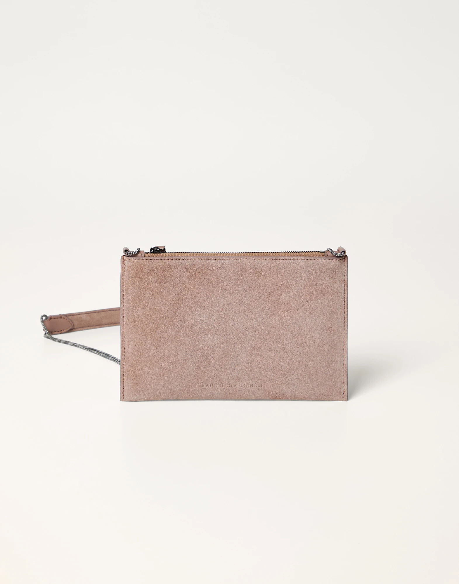 Suede bag with monili