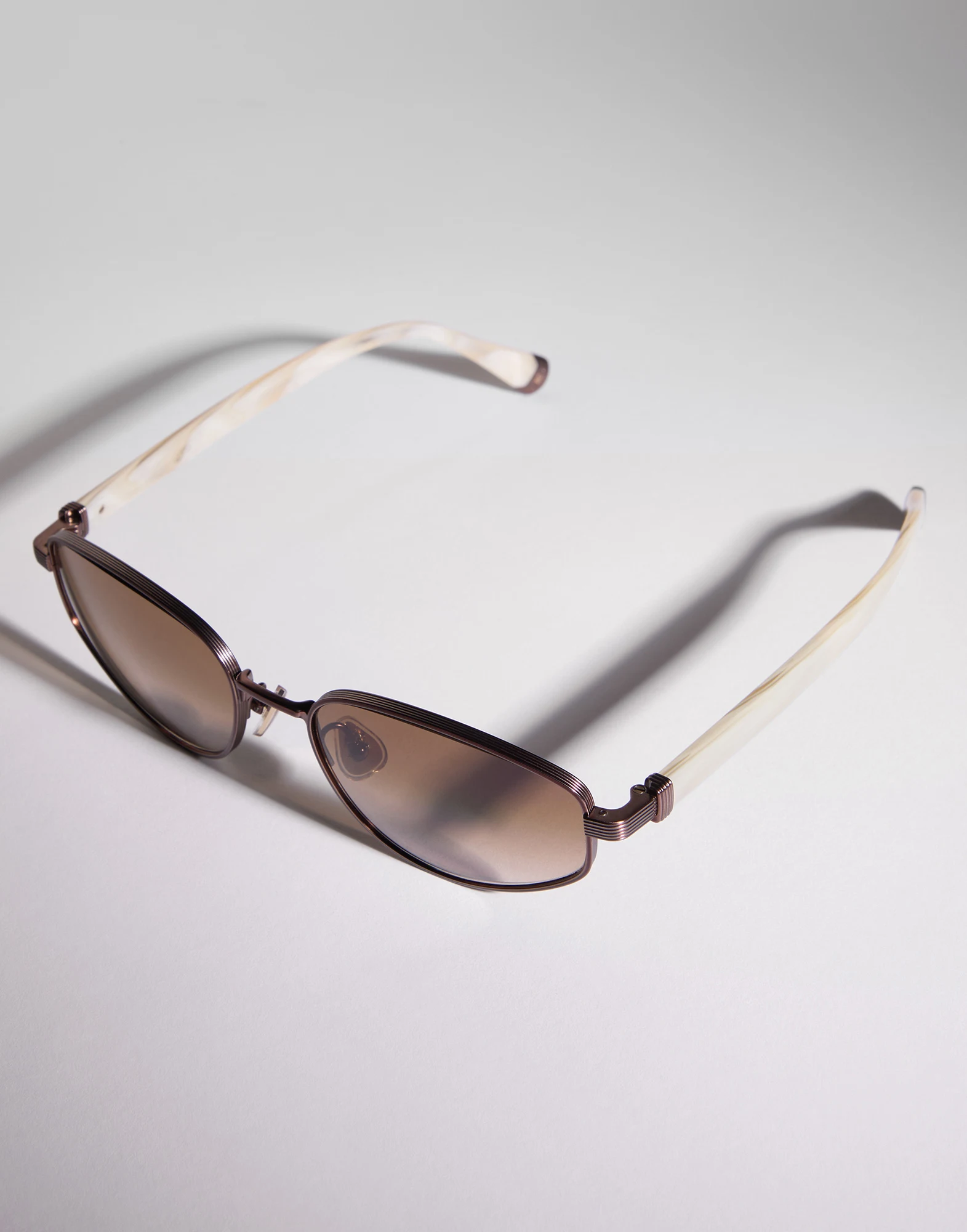 Geometric titanium sunglasses