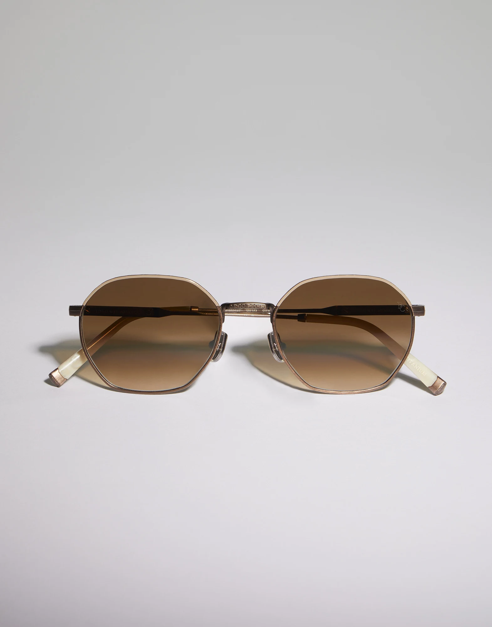 Geometric titanium sunglasses