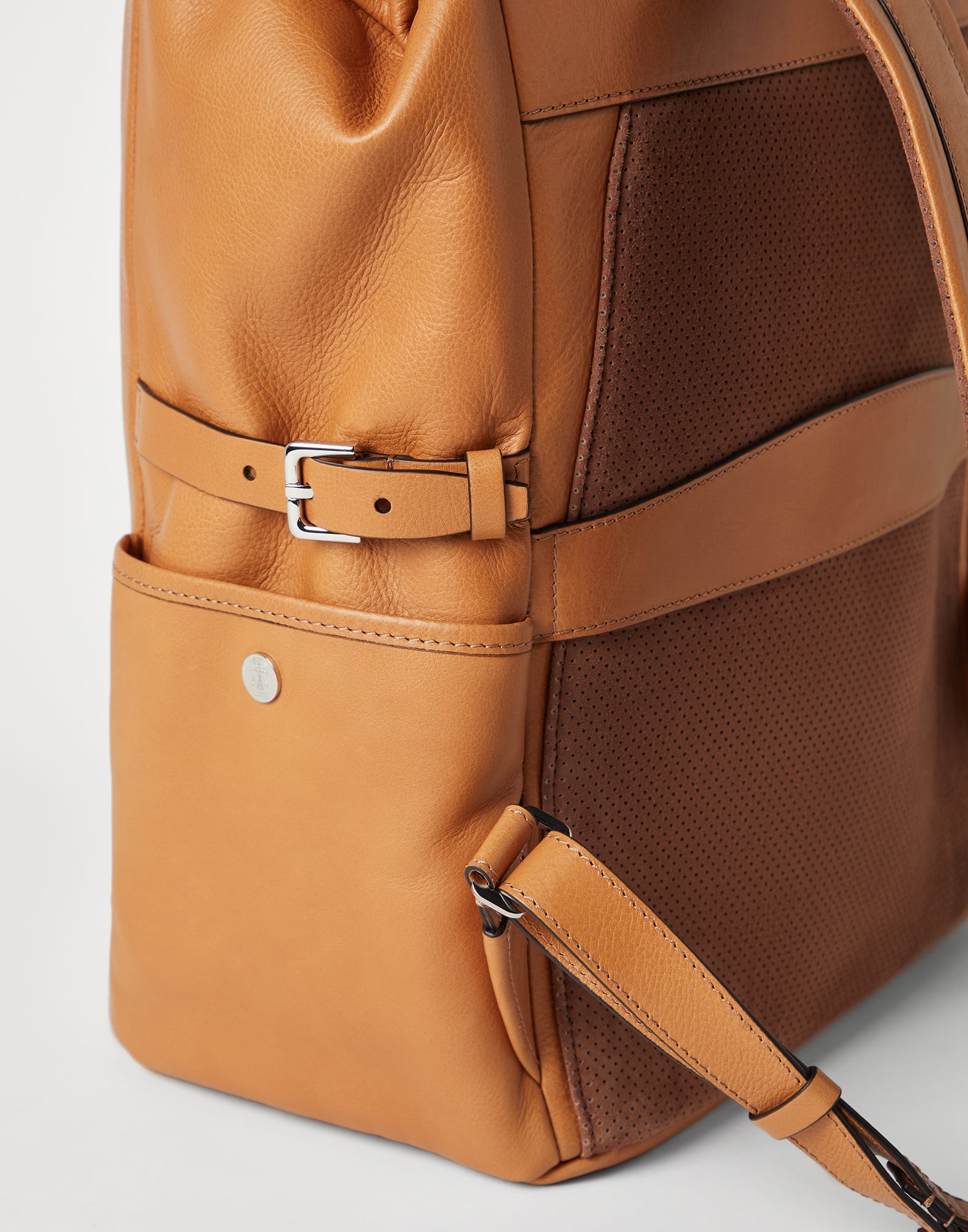 Cowhide street backpack