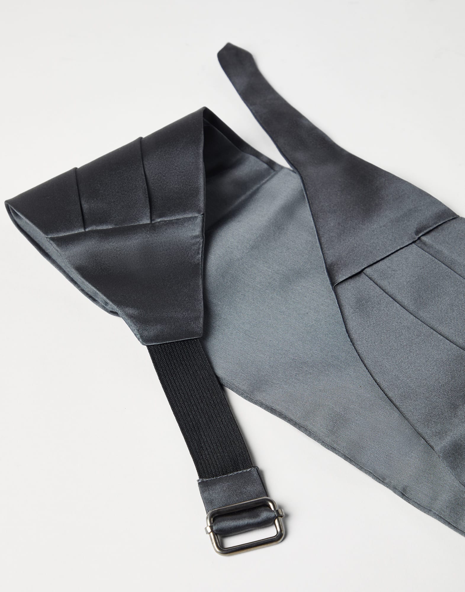 Cotton and silk satin cummerbund