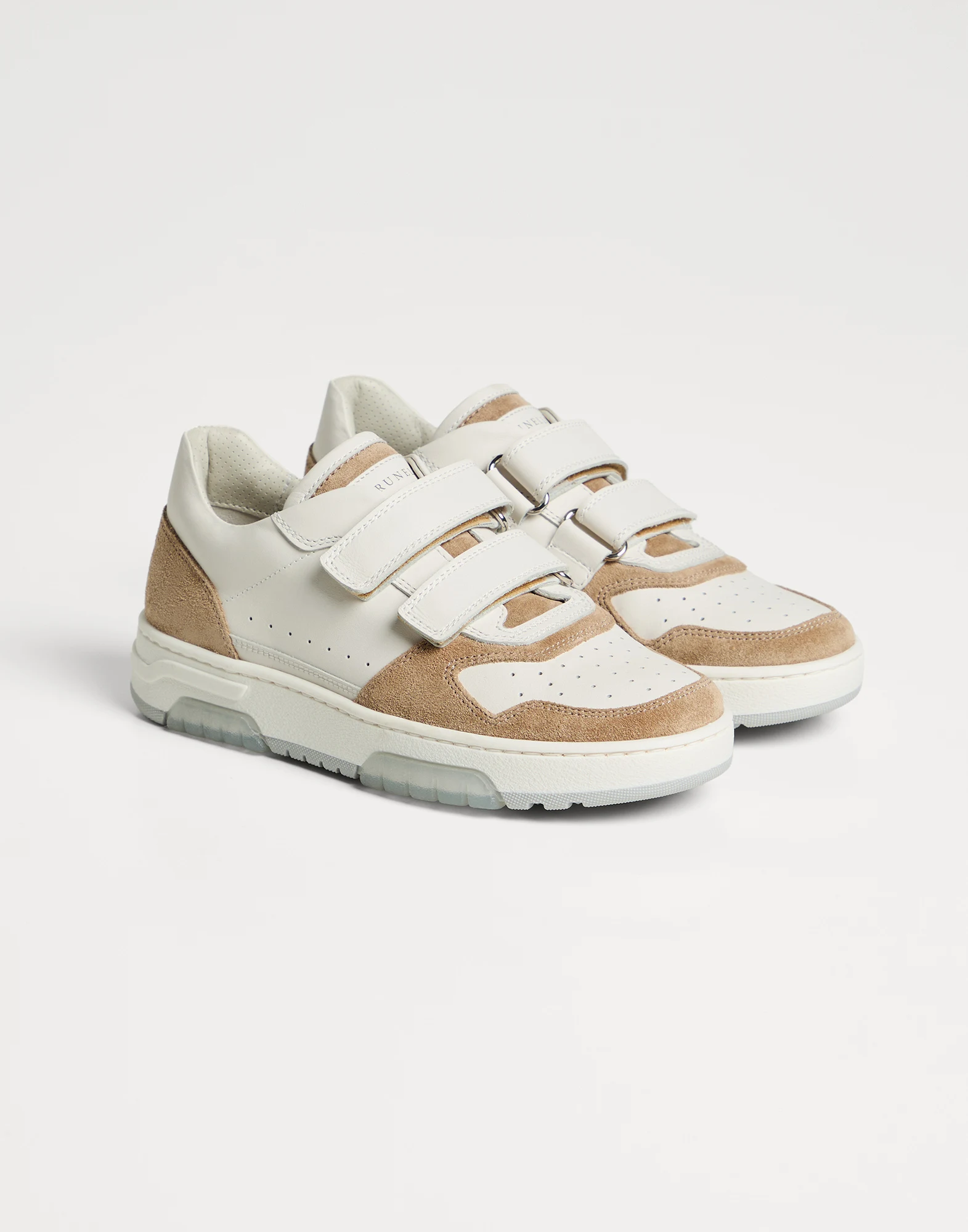 Calfskin and suede sneakers