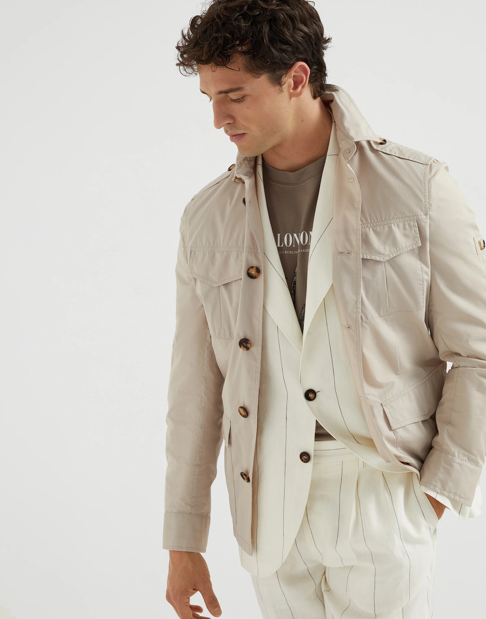 Water-resistant safari jacket