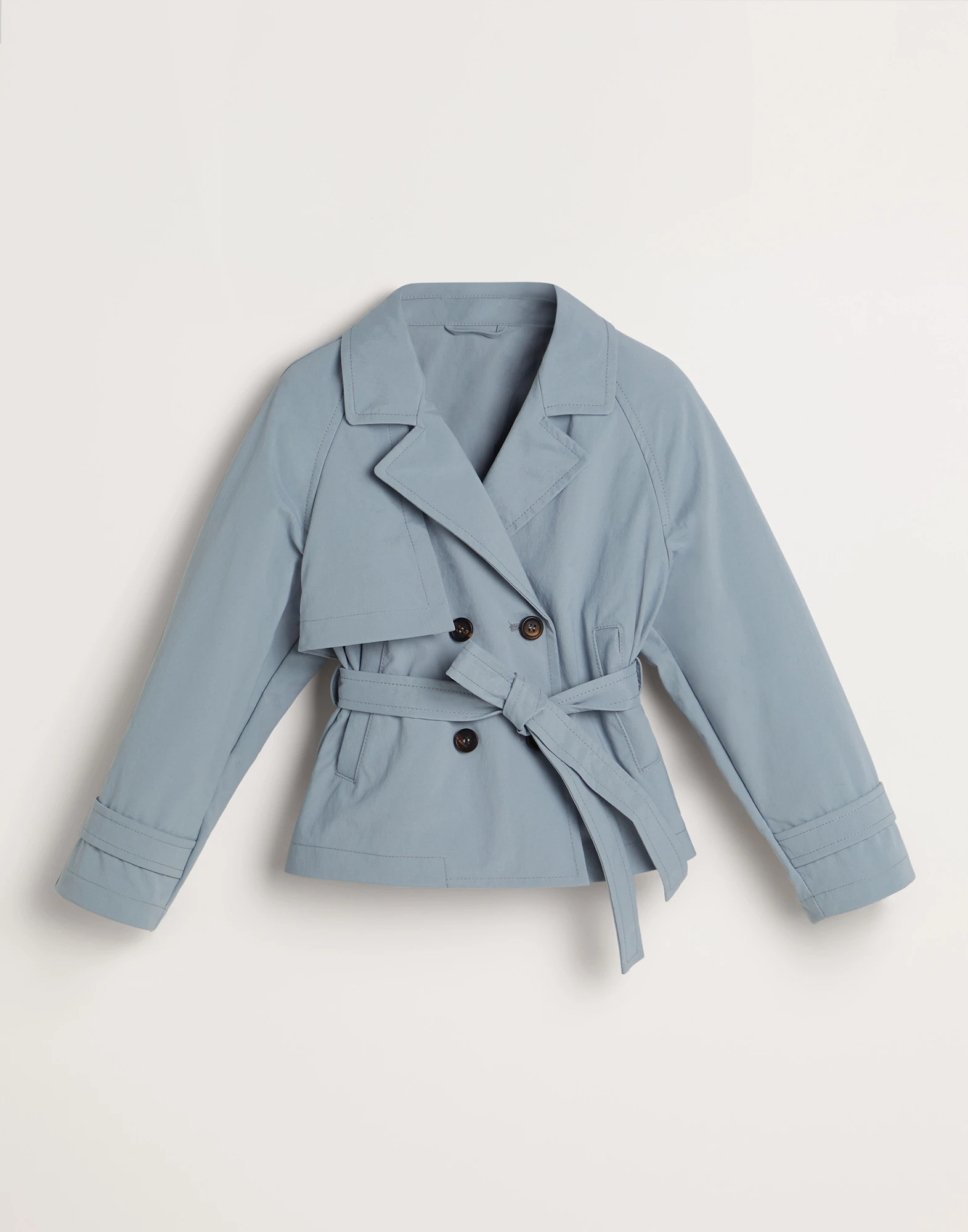 Techno canvas trench coat with monili