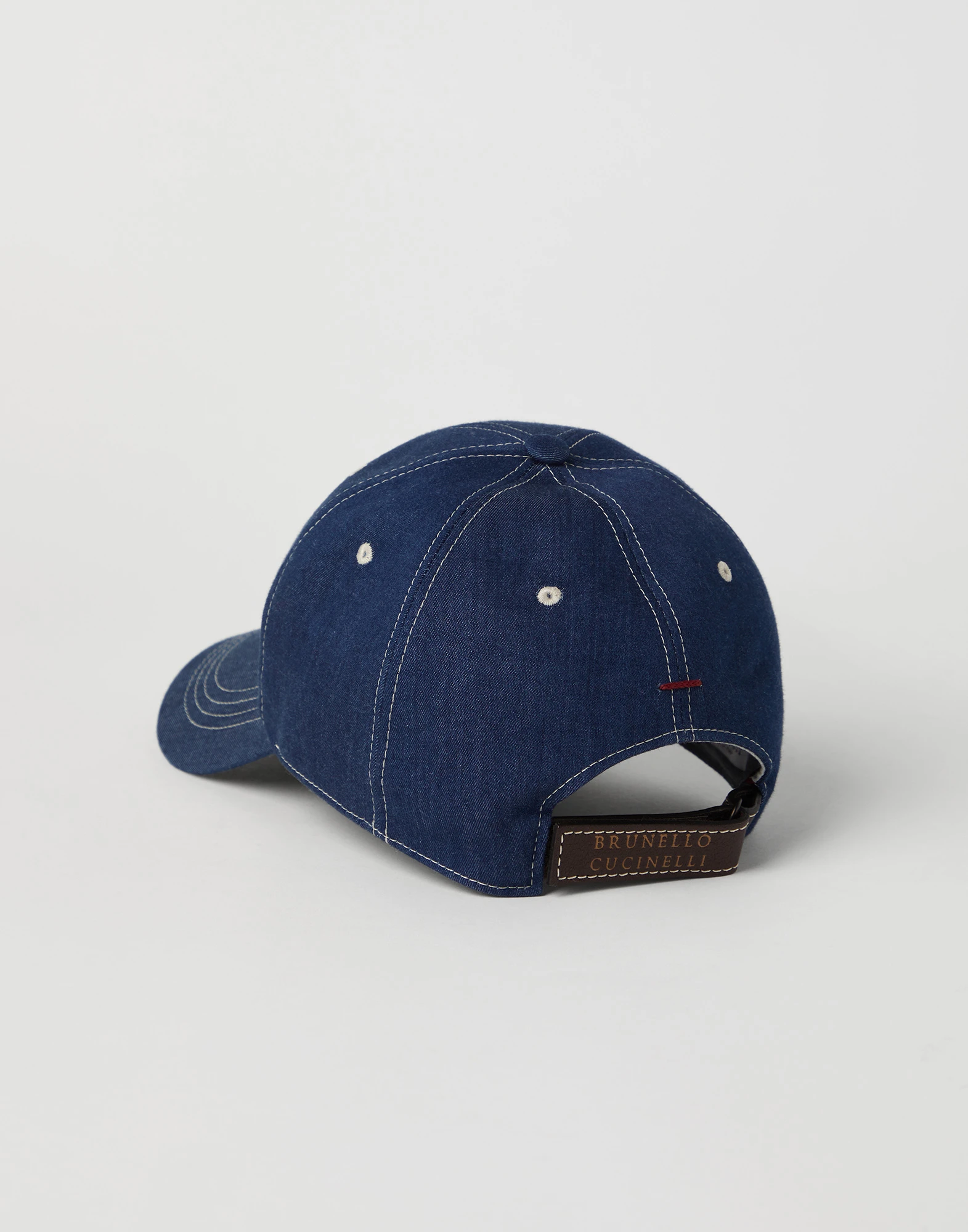 Lightweight denim baseball cap with embroidered logo