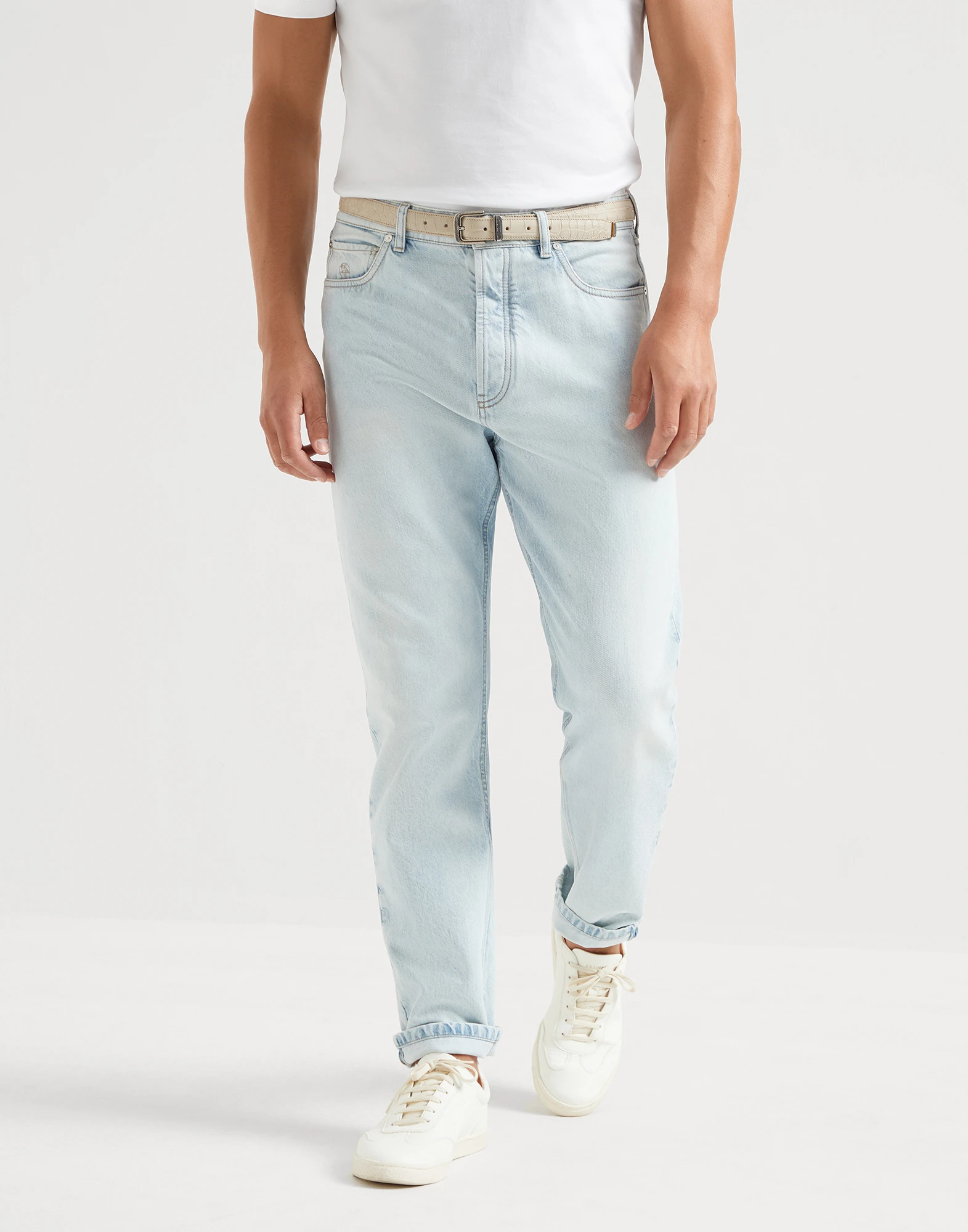 Iconic fit five-pocket trousers