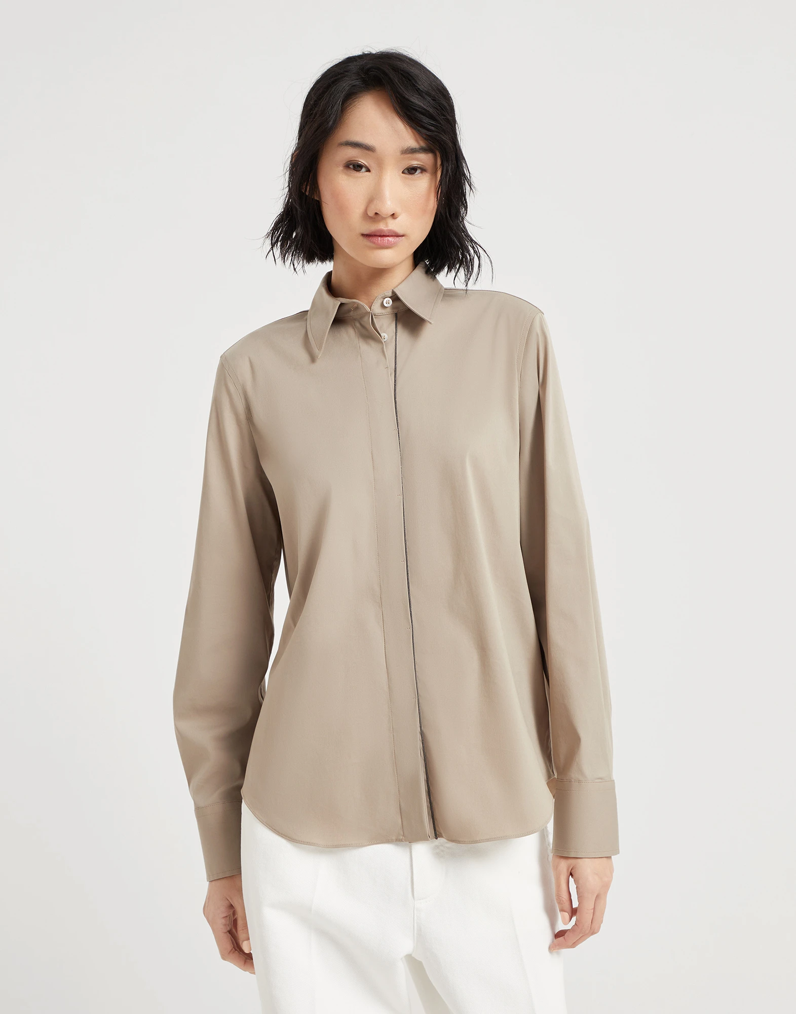 Stretch poplin shirt