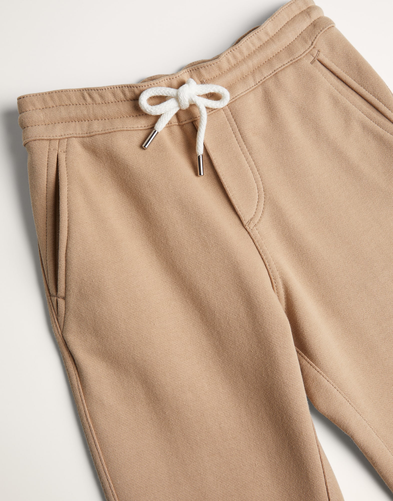 Cotton French terry trousers with elasticated cuffs