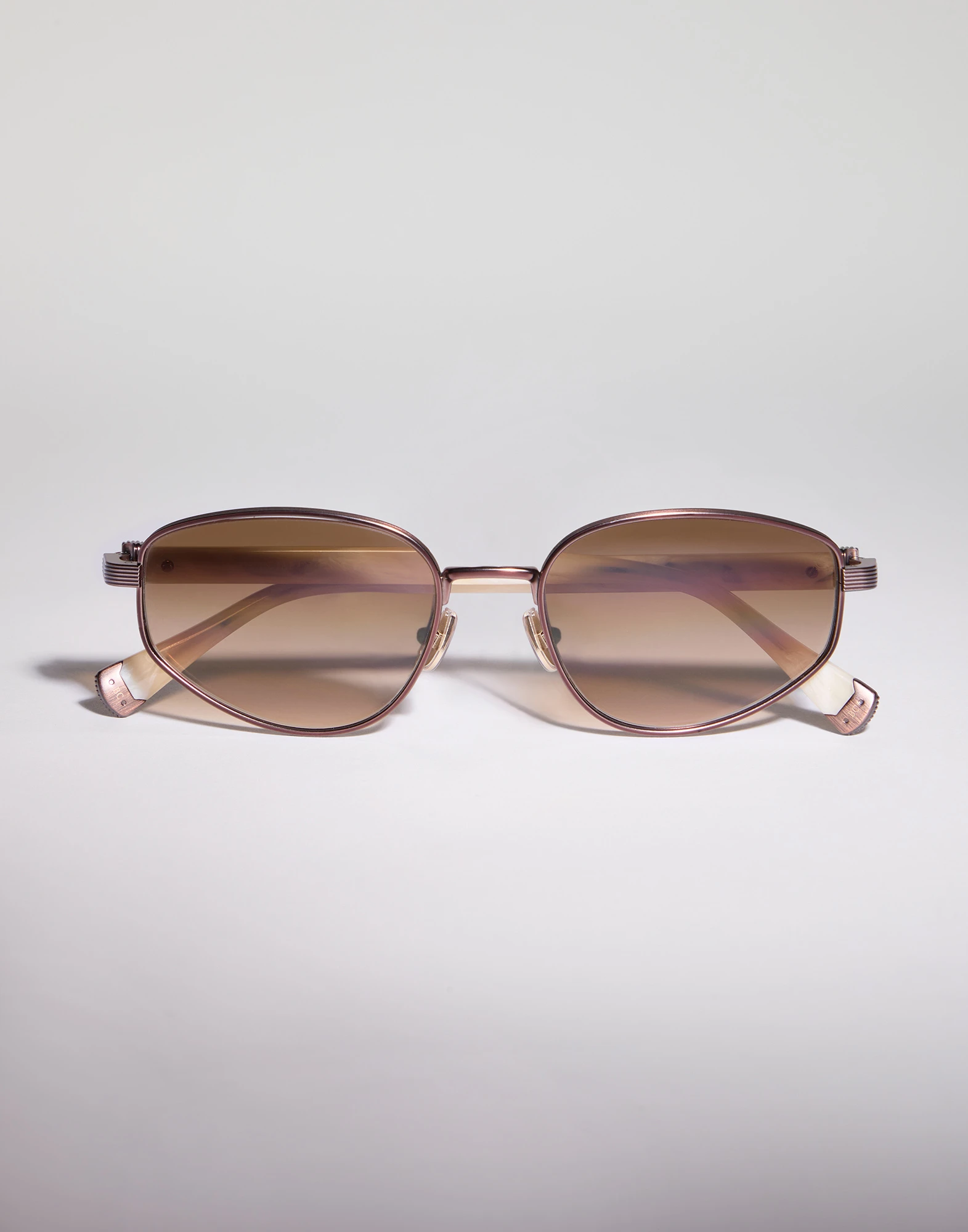 Geometric titanium sunglasses