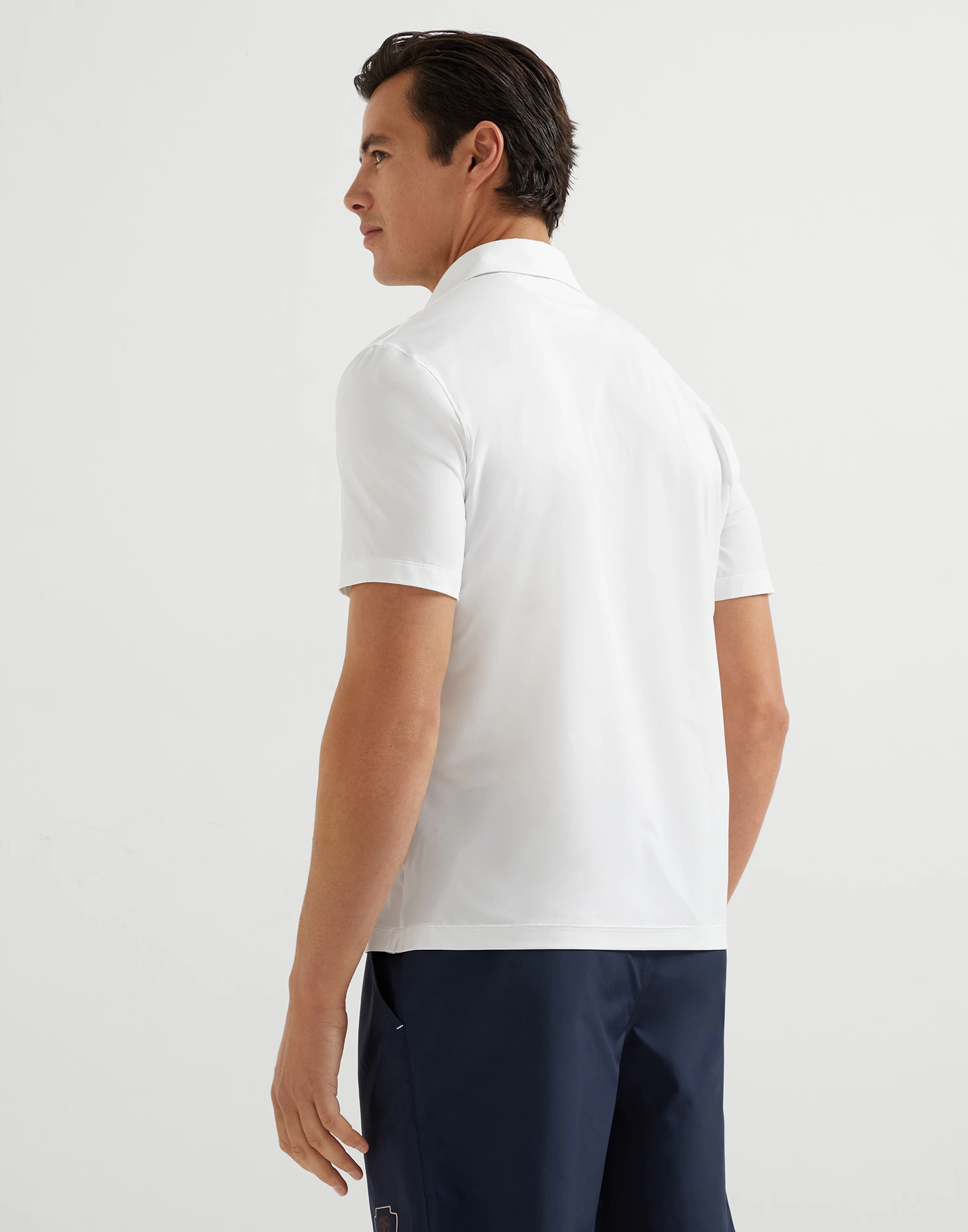 Polo with shirt collar