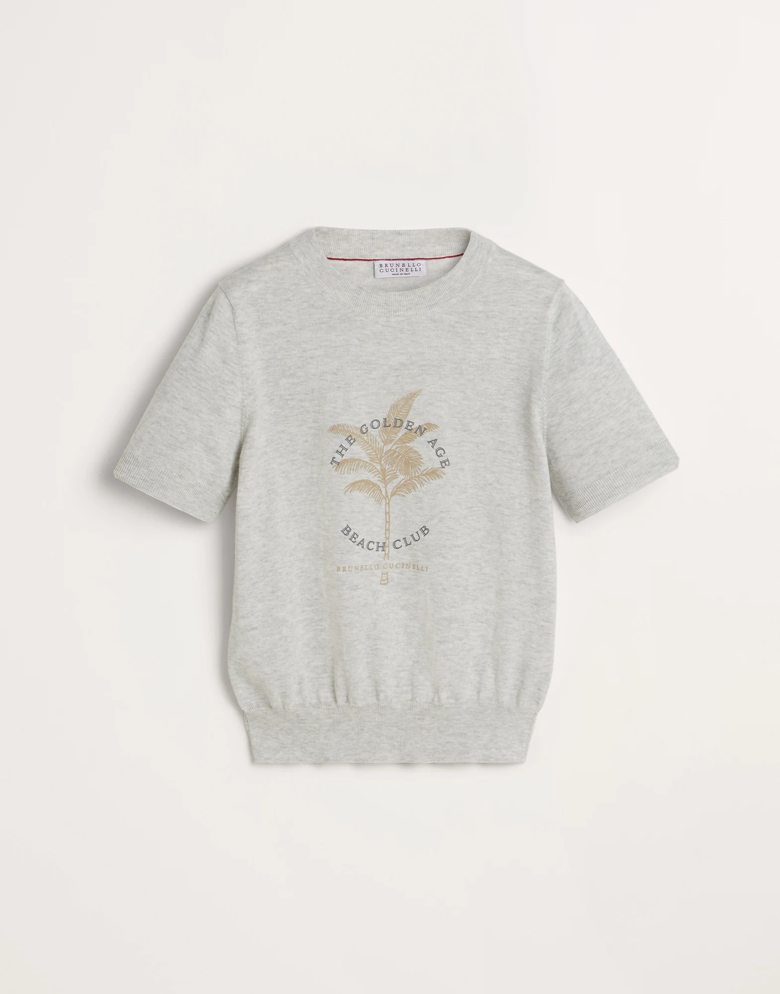 Cotton knit T-shirt with print