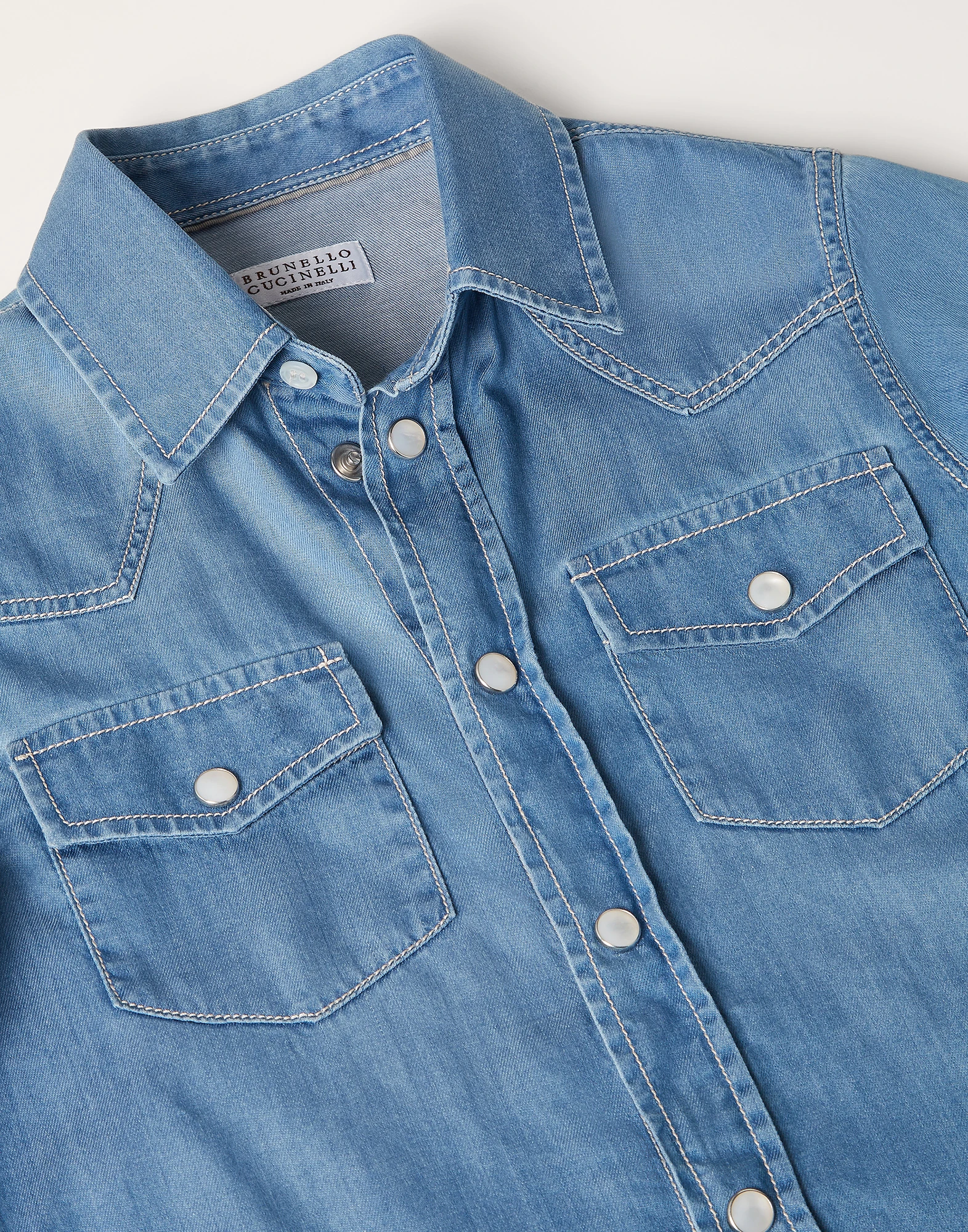 Lightweight denim western shirt