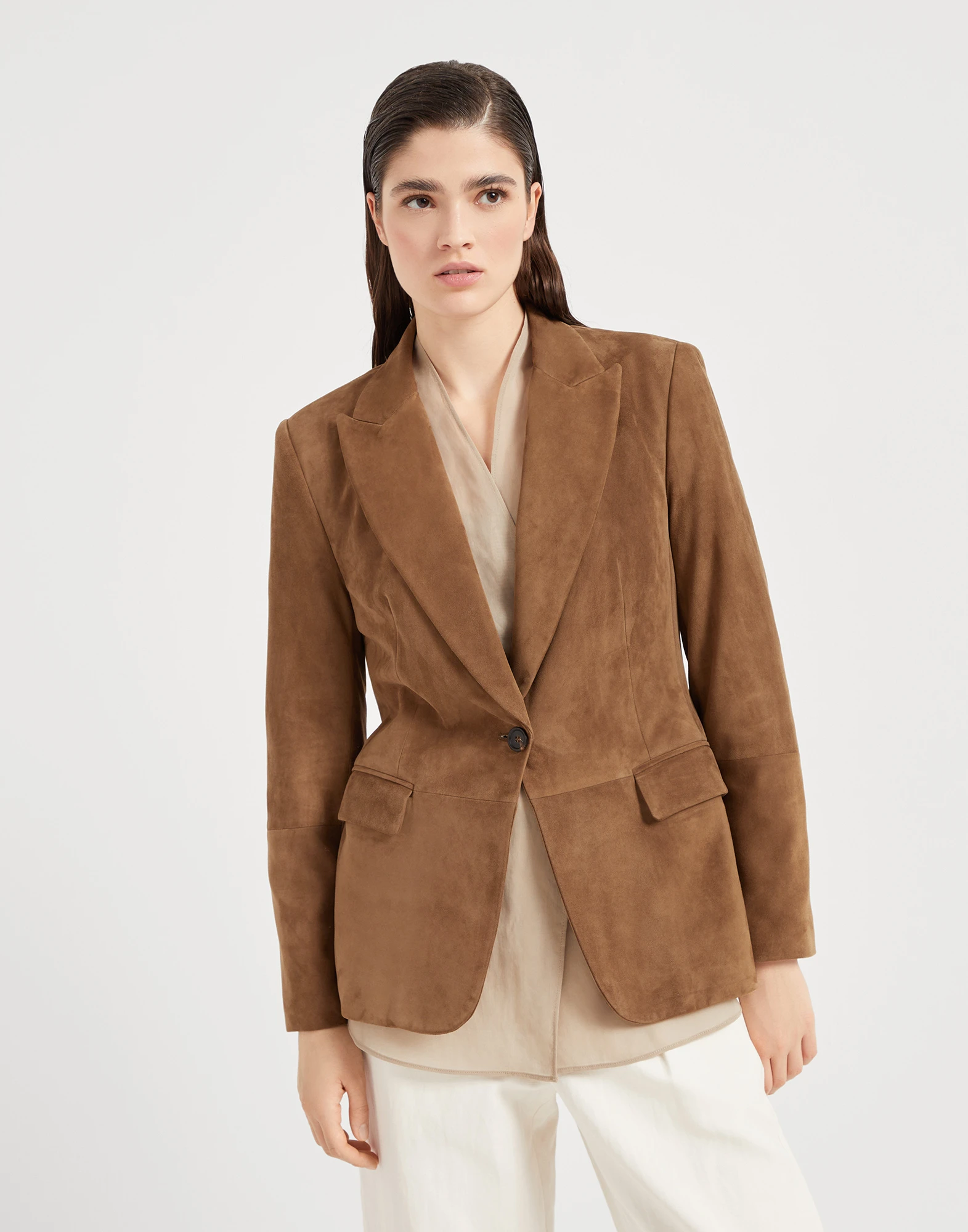 Suede blazer
