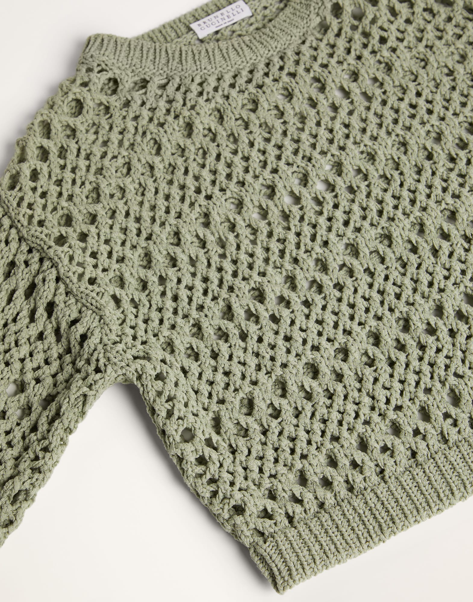Techno cotton mesh sweater