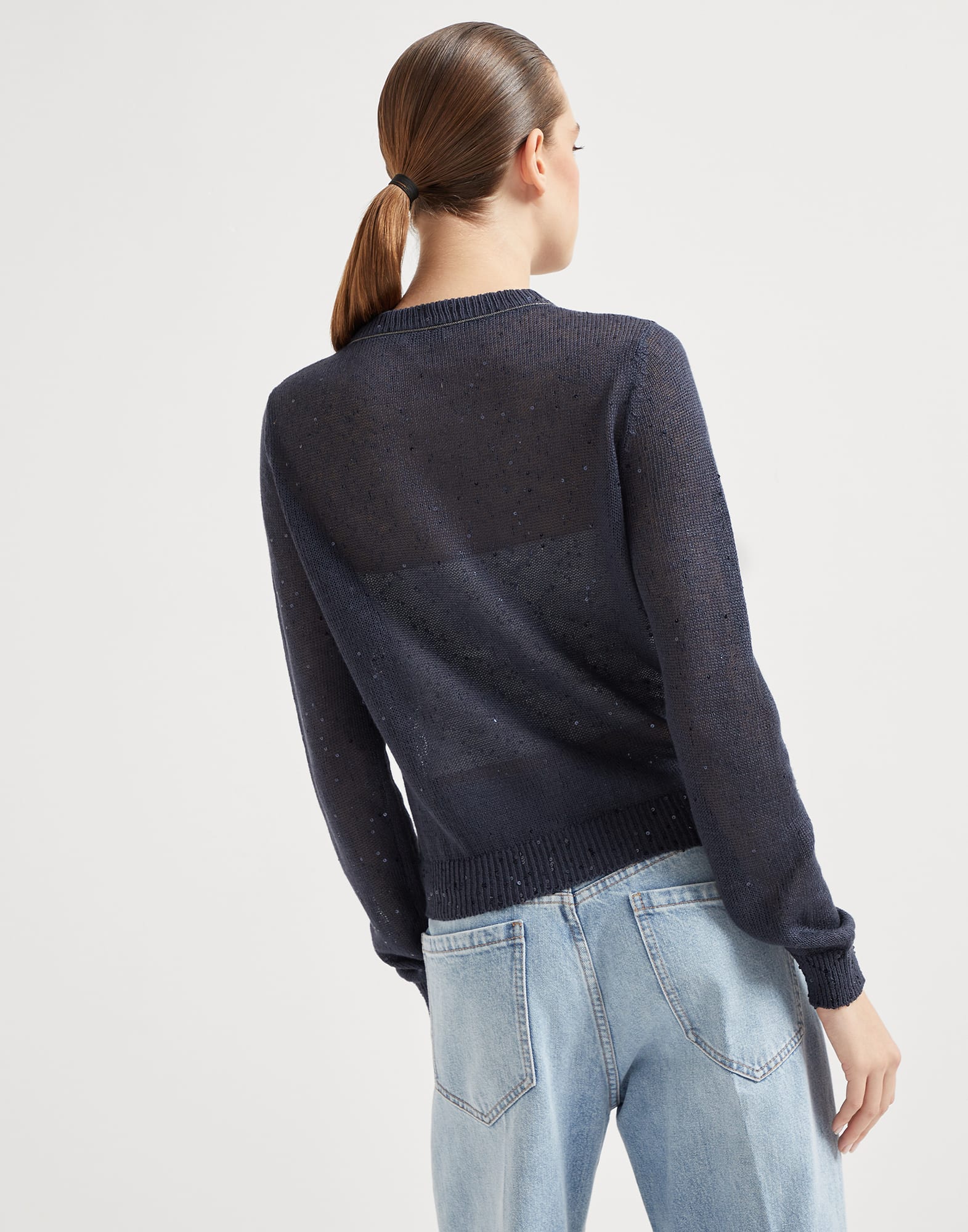 Linen and silk cardigan