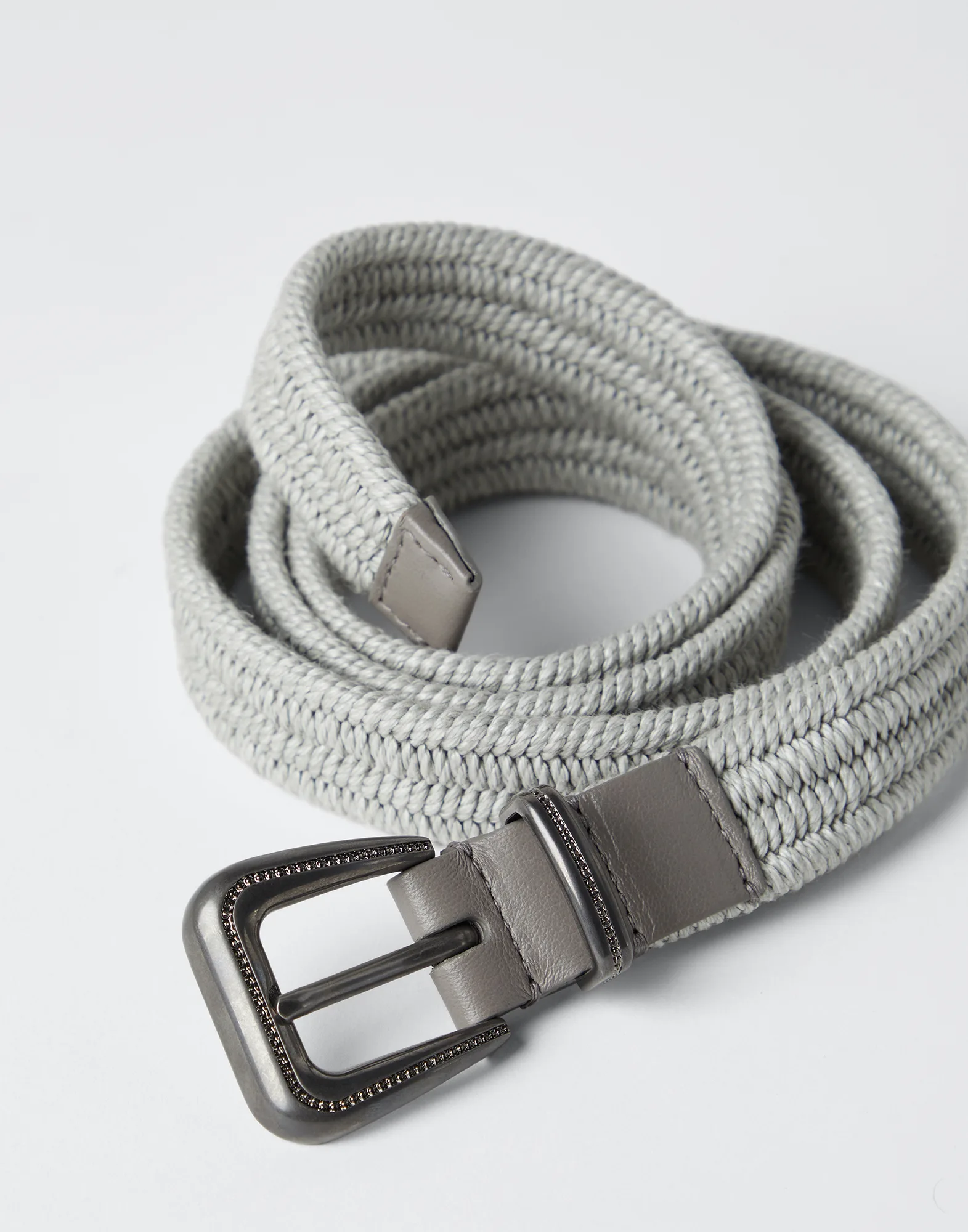 Rustic braided linen belt